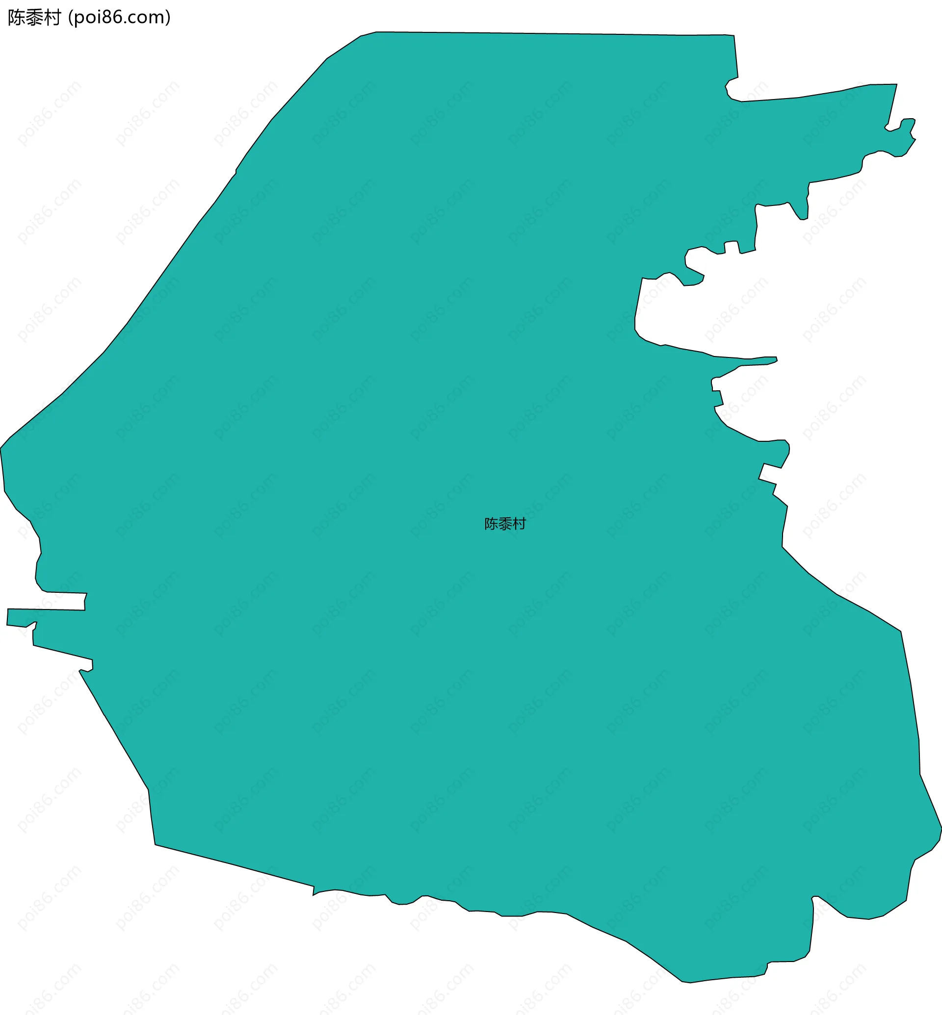 陈黍村边界地图