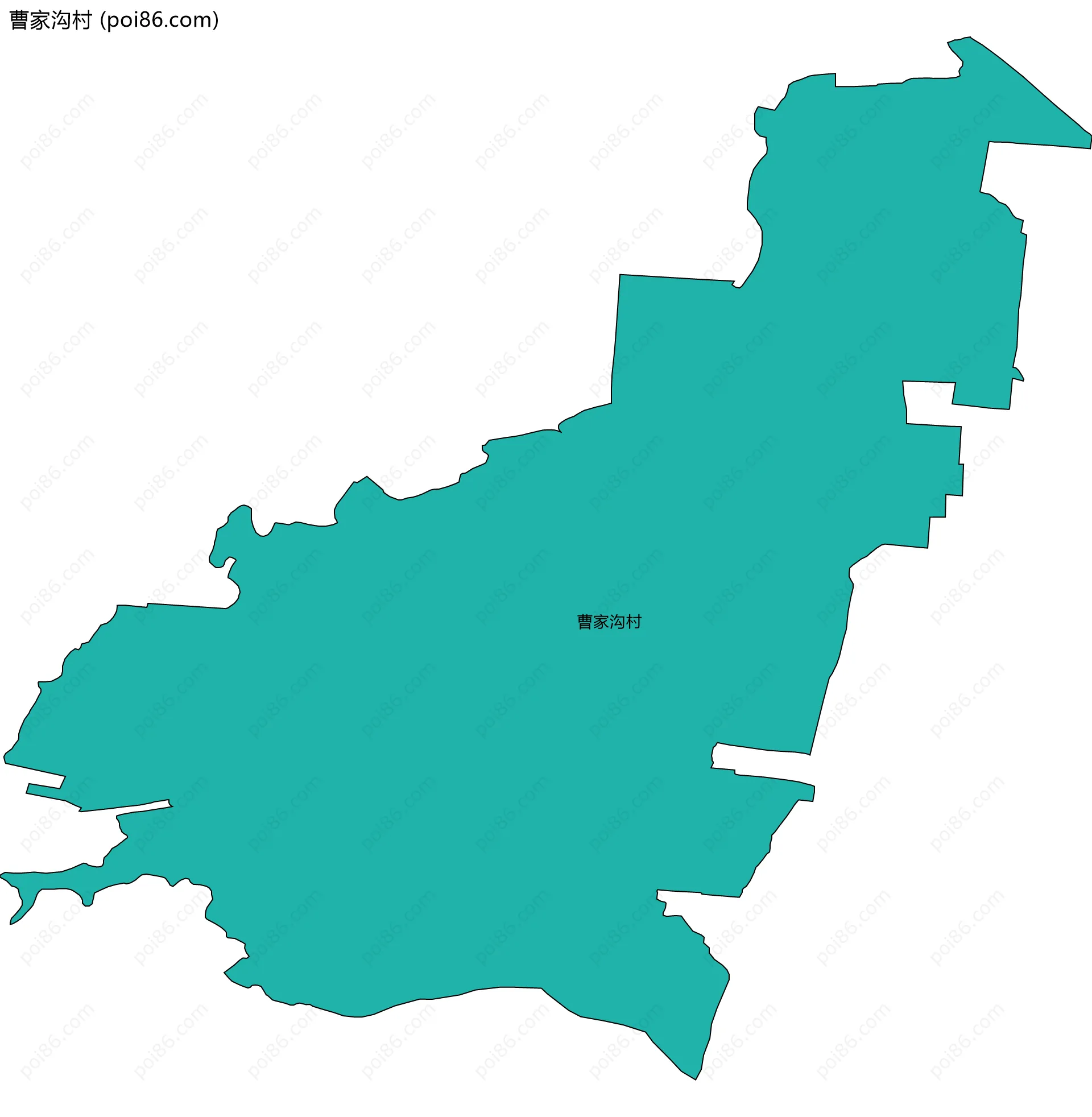 曹家沟村边界地图
