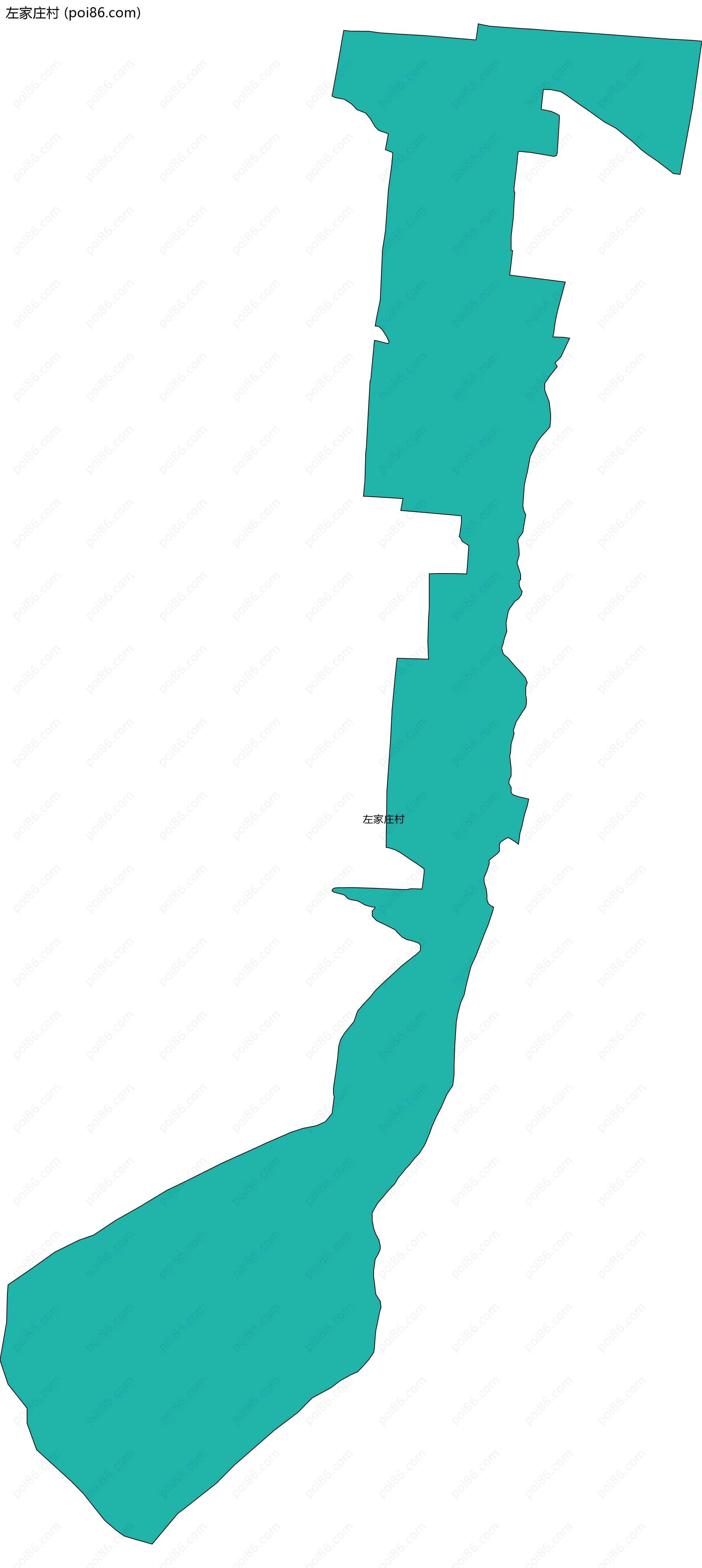 左家庄村边界地图