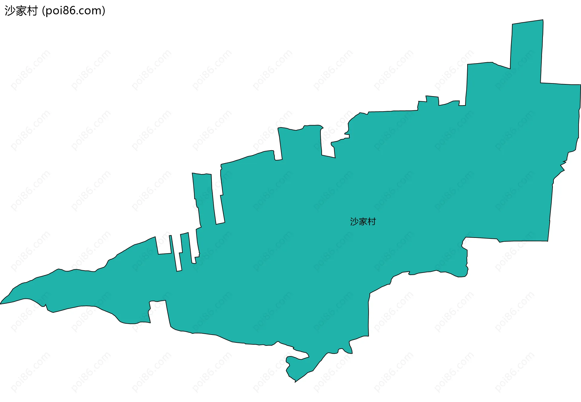 沙家村边界地图