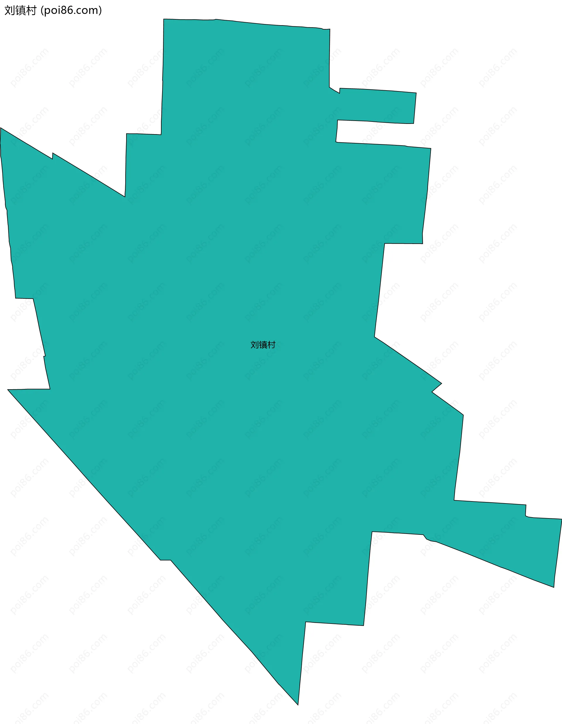 刘镇村边界地图