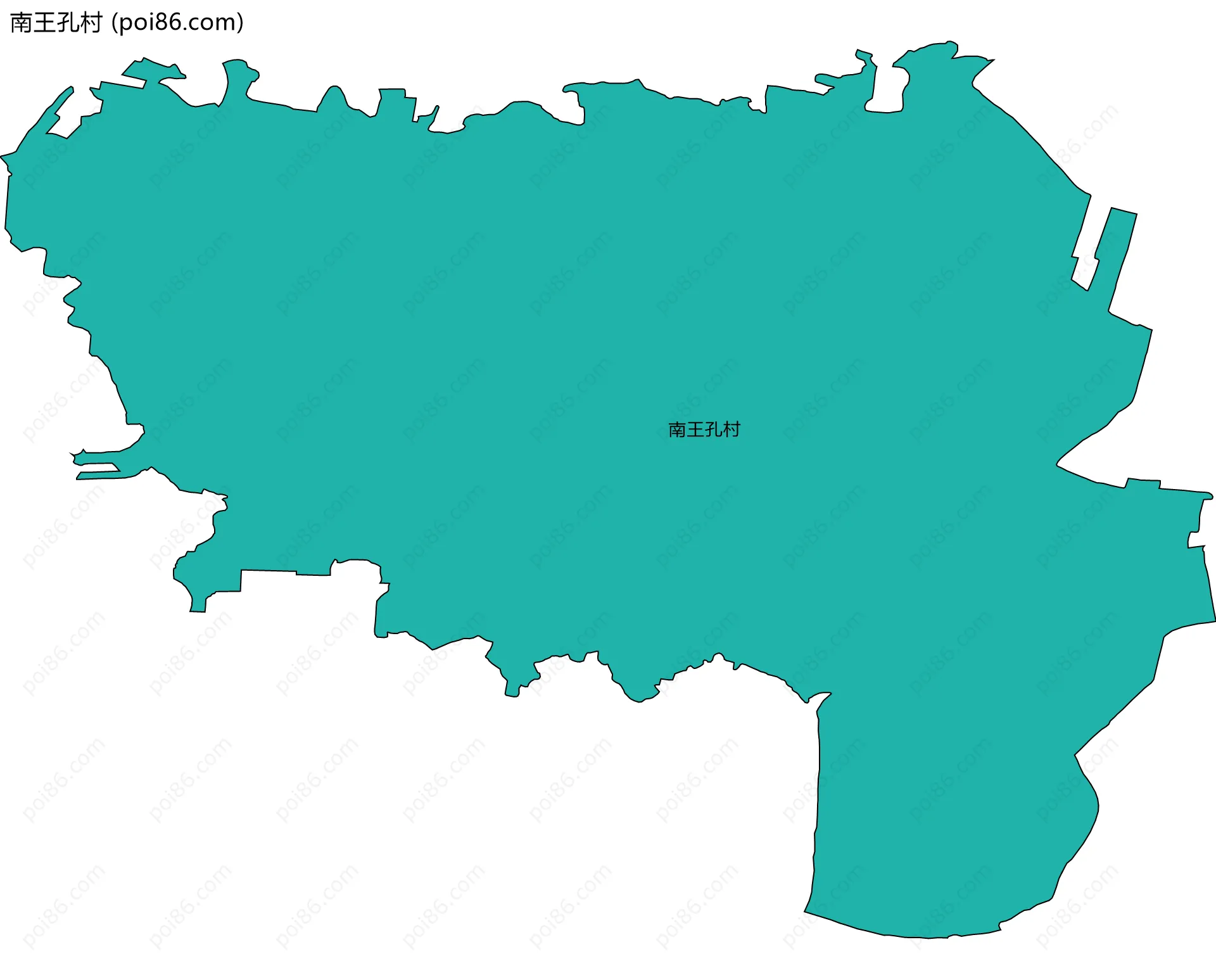 南王孔村边界地图