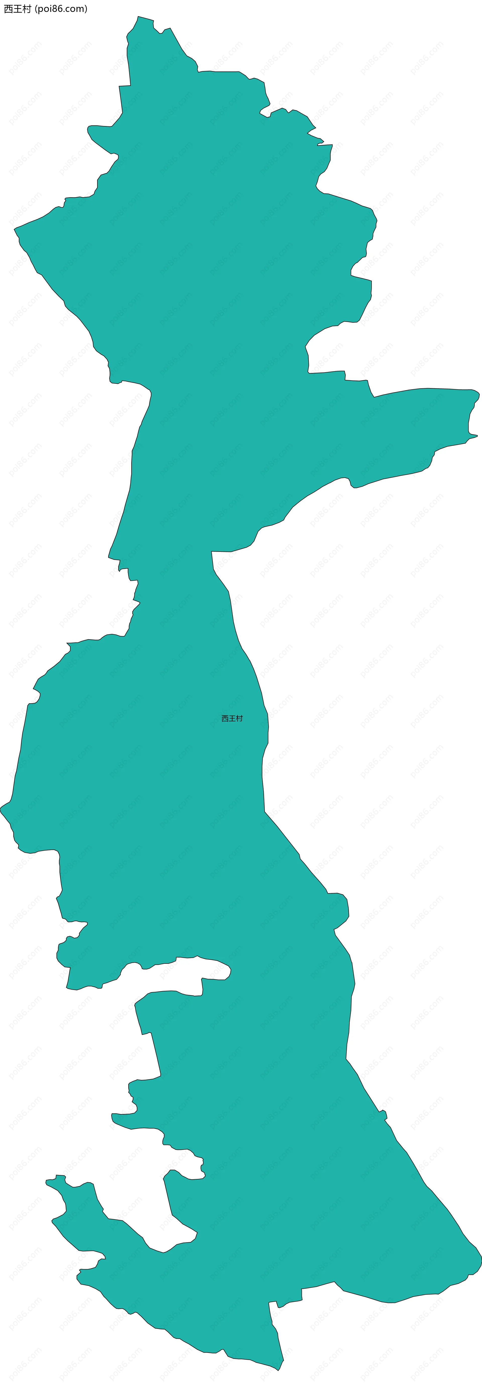 西王村边界地图