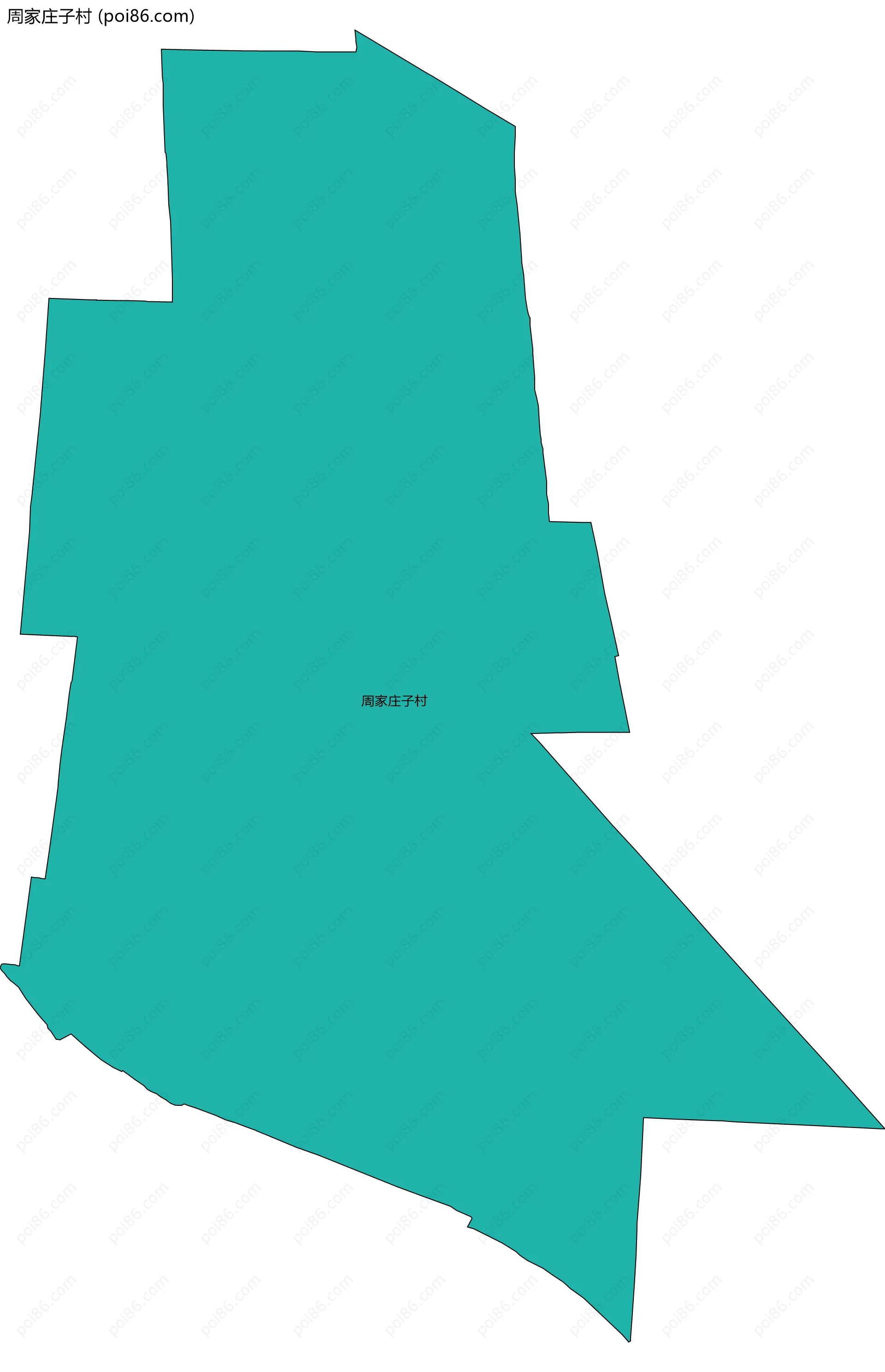 周家庄子村边界地图