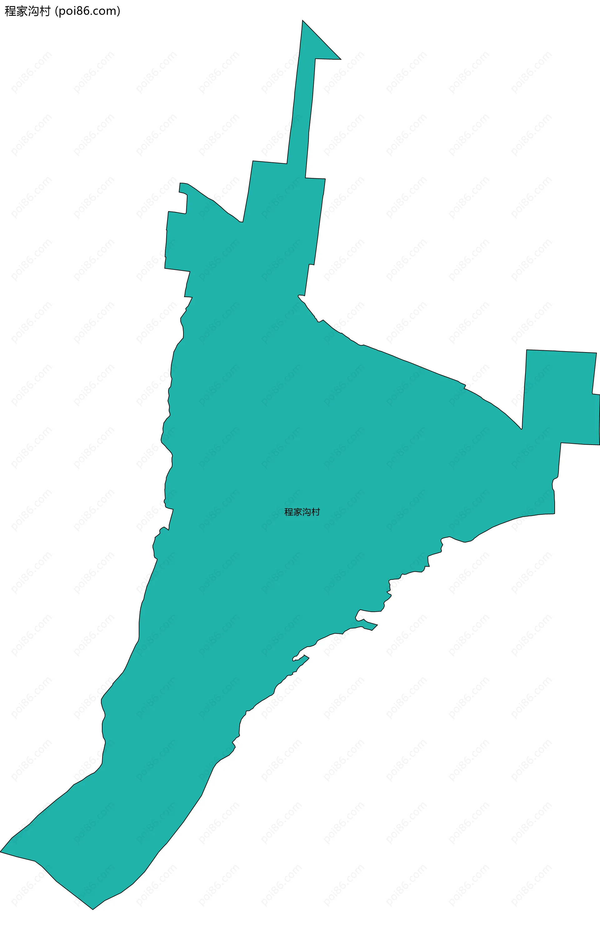 程家沟村边界地图