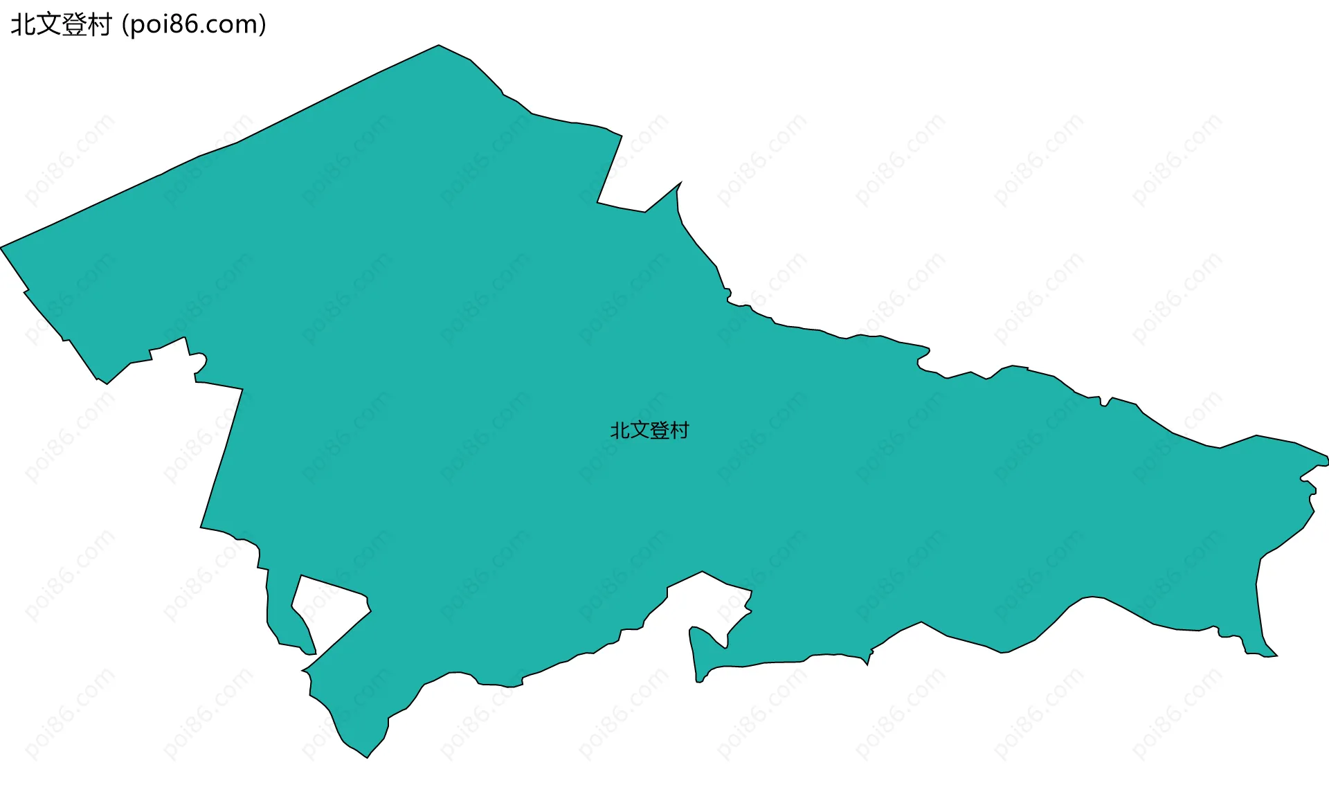 北文登村边界地图