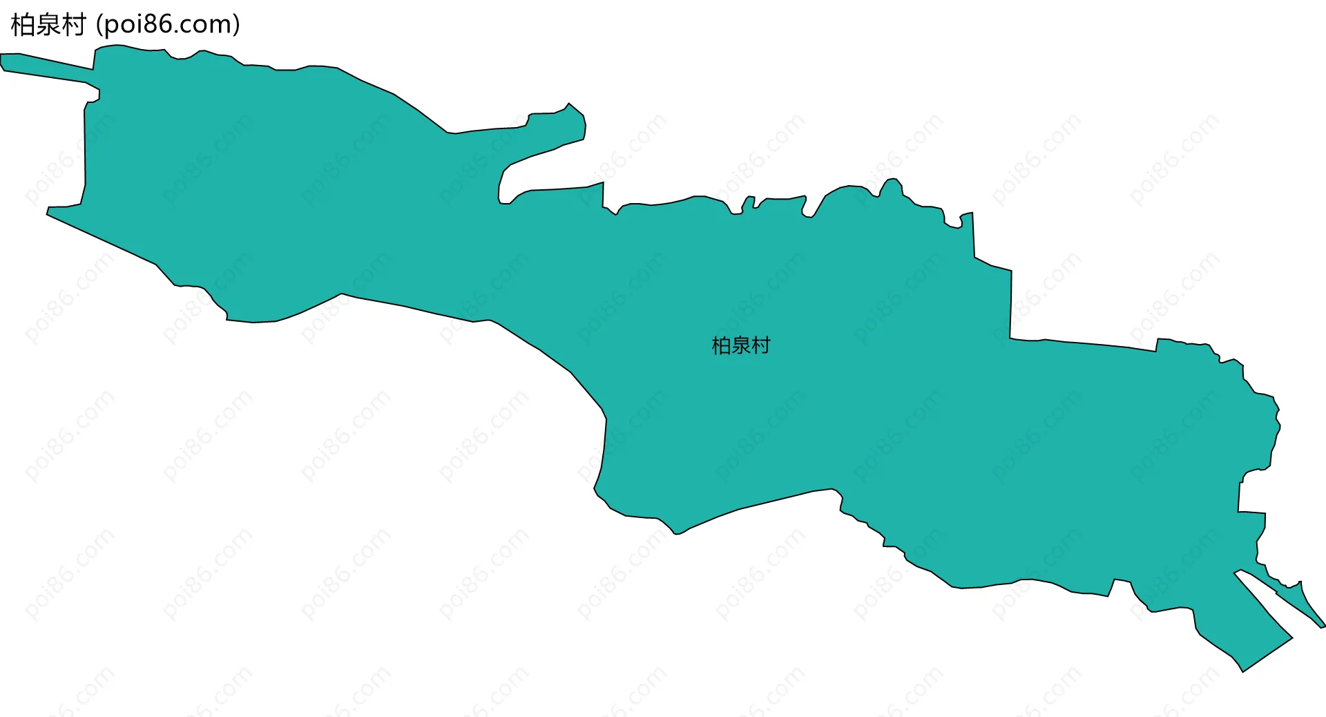 柏泉村边界地图