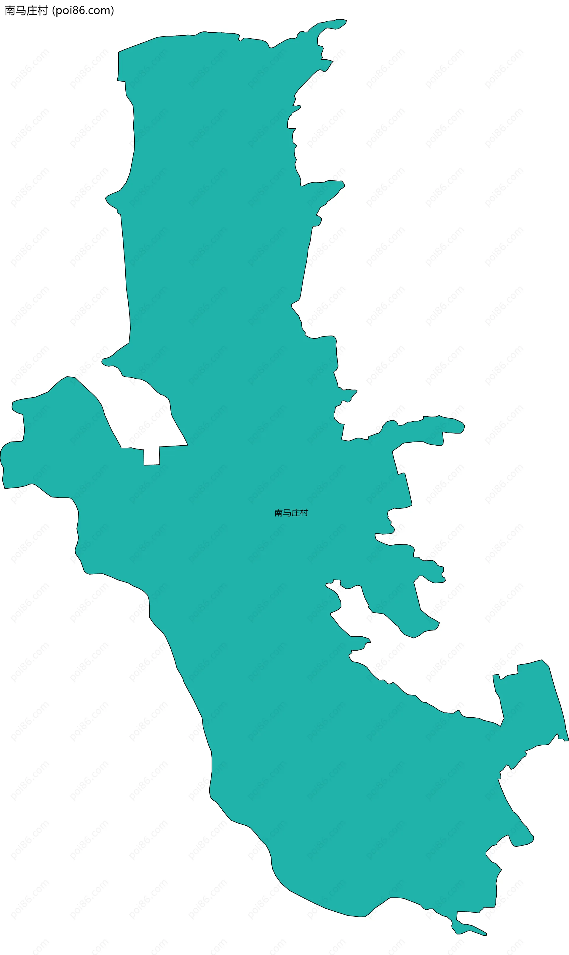 南马庄村边界地图
