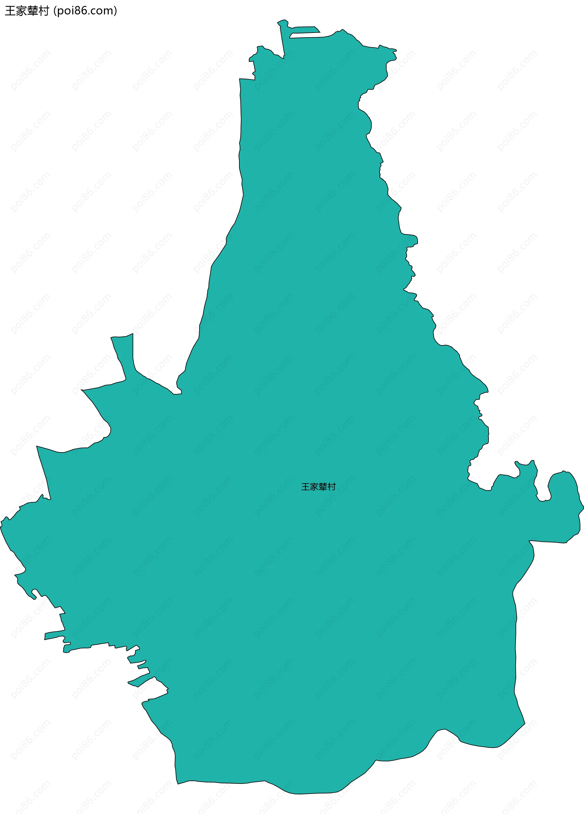 王家辇村边界地图