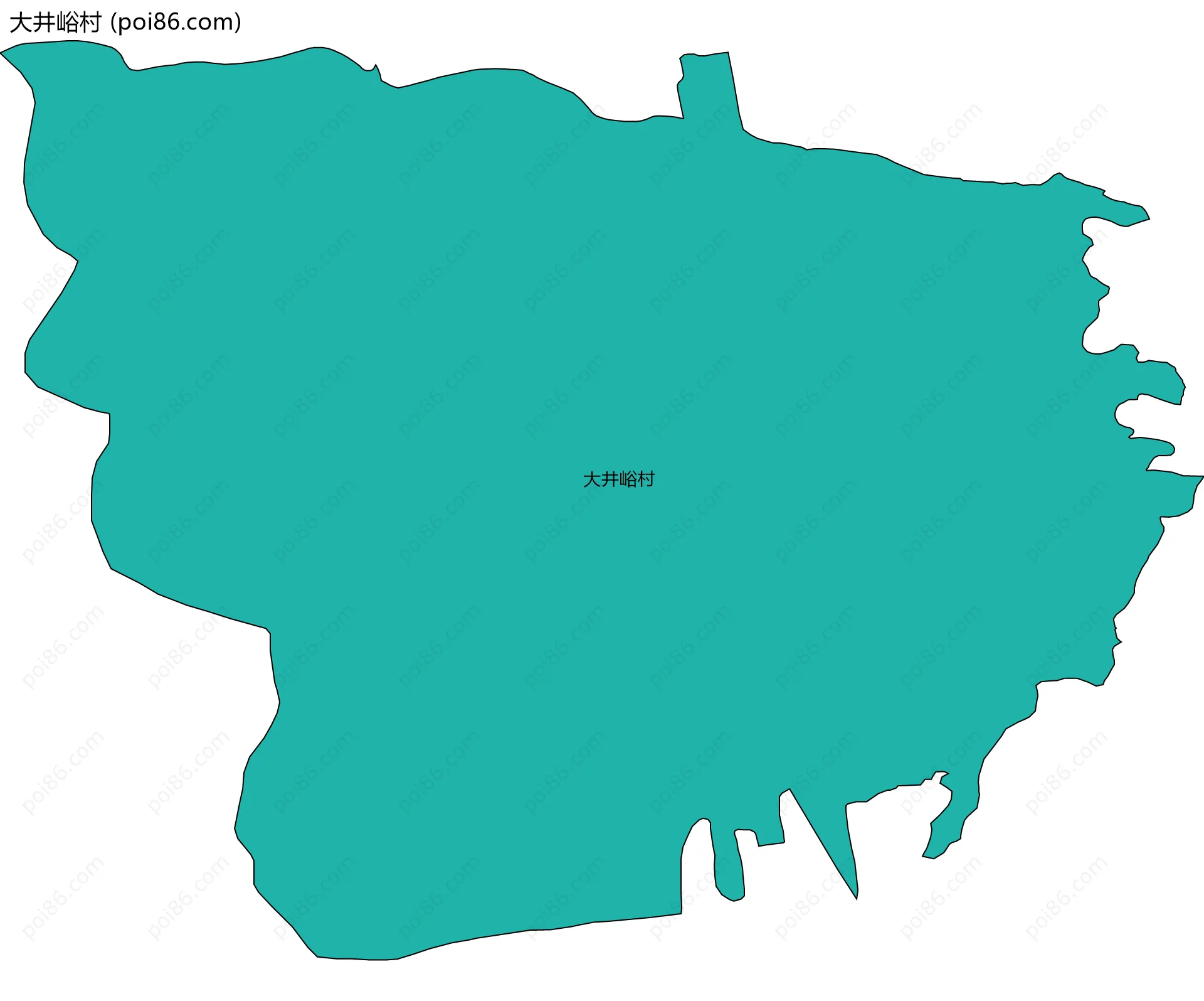 大井峪村边界地图