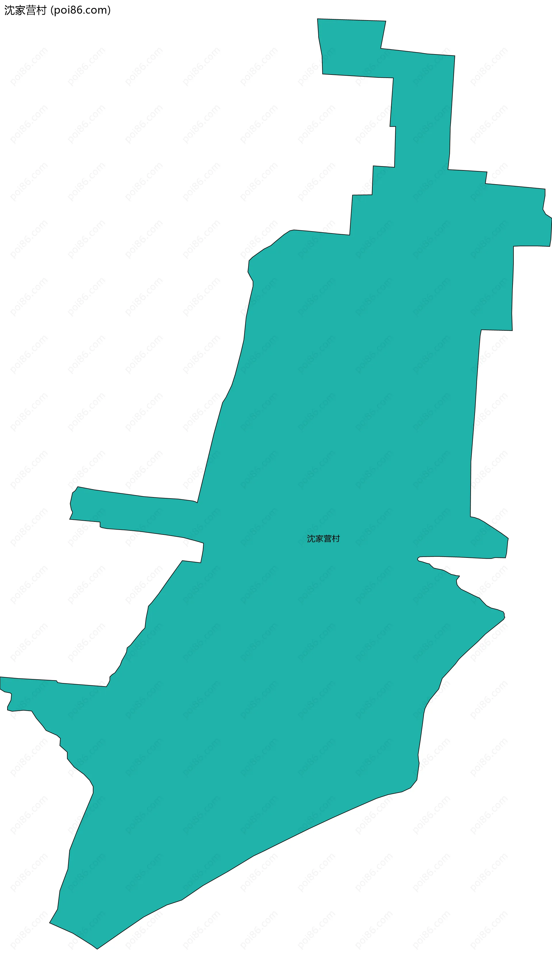 沈家营村边界地图