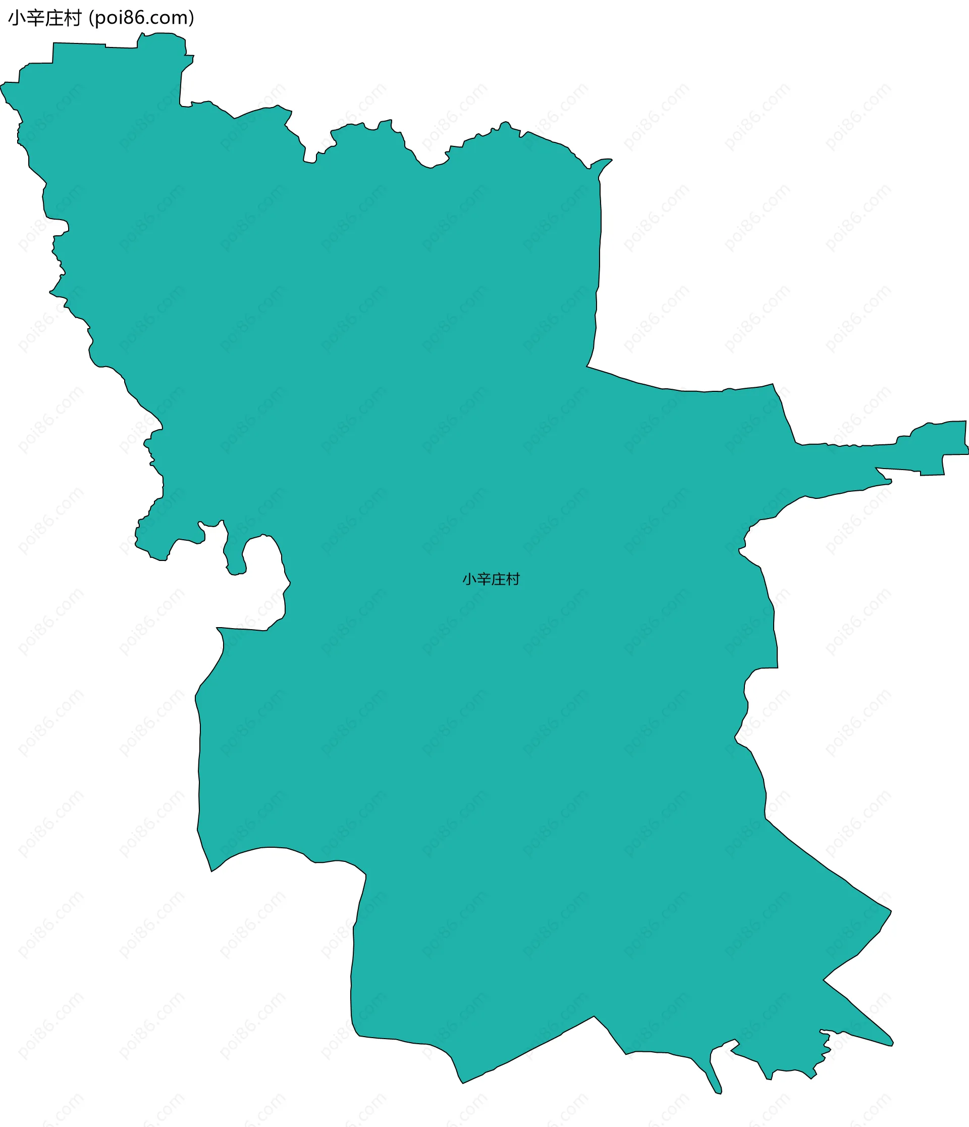 小辛庄村边界地图