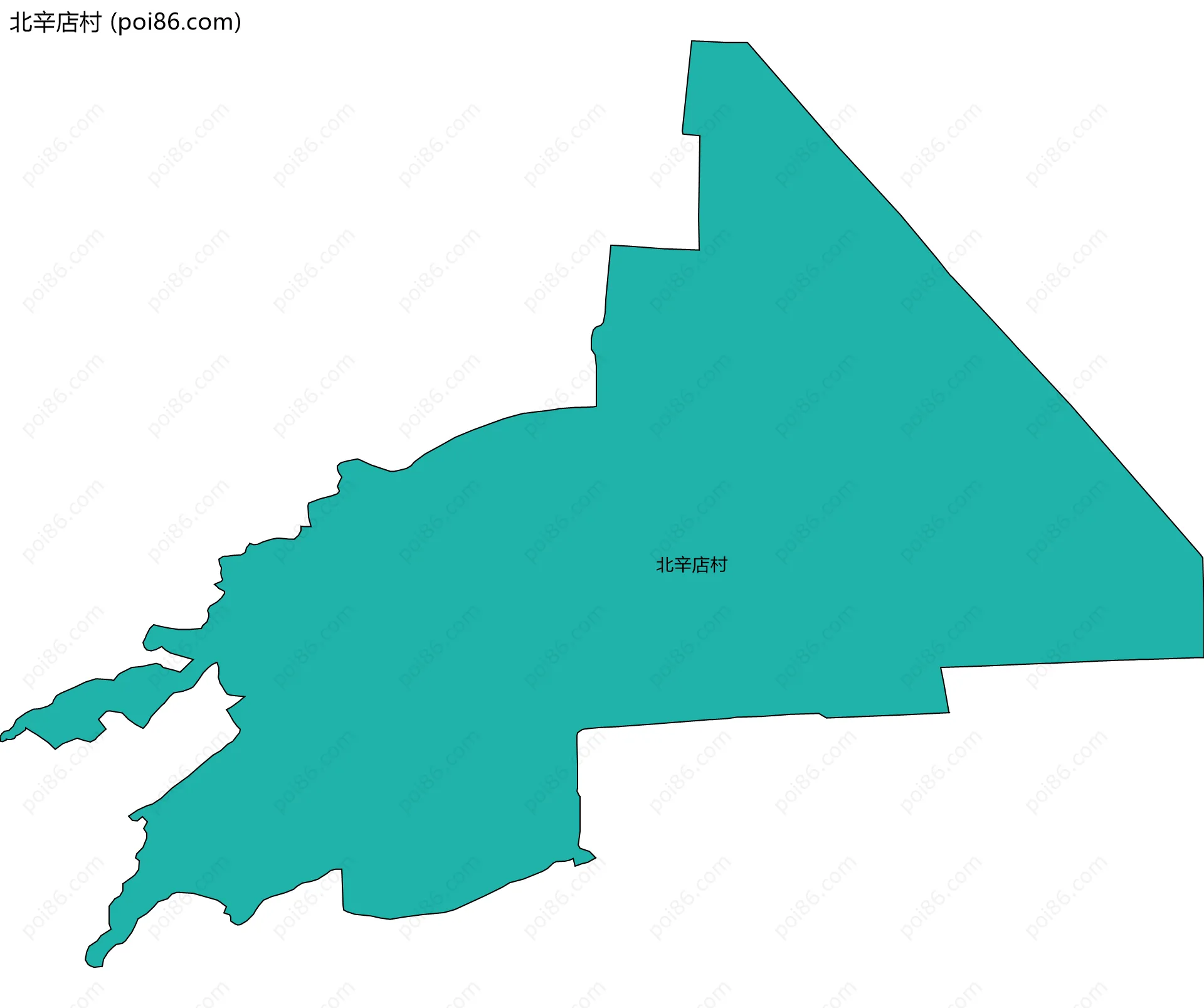 北辛店村边界地图