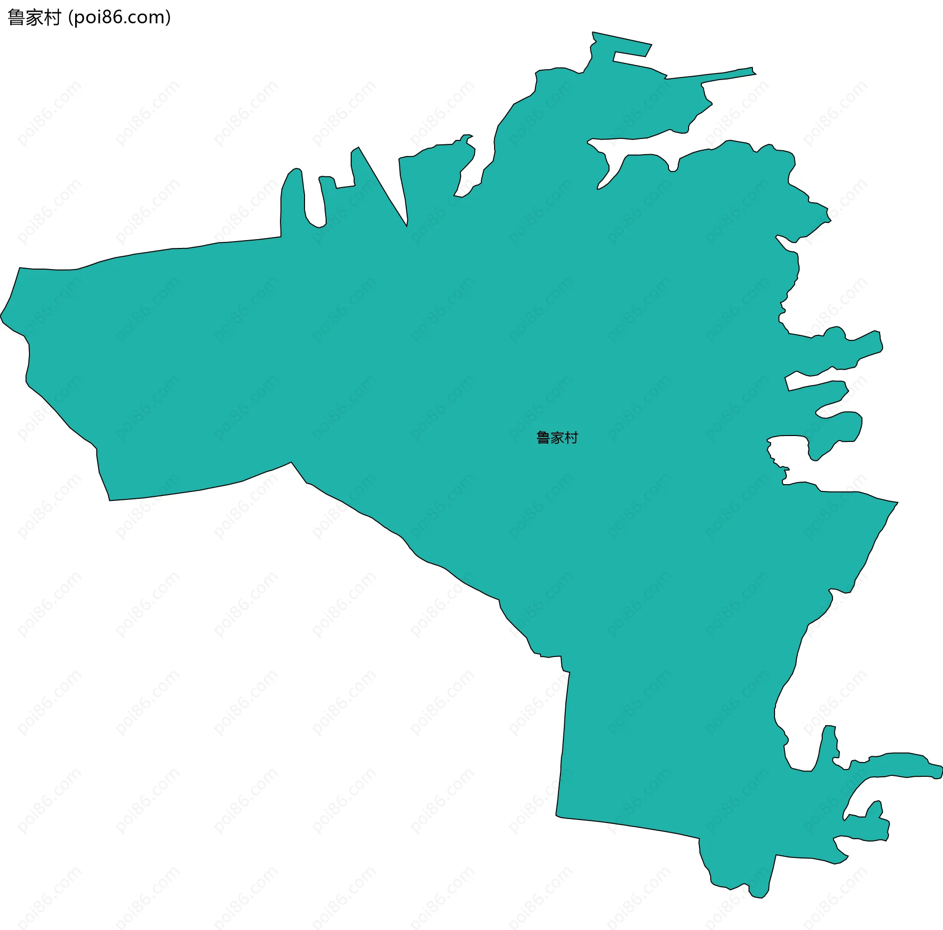 鲁家村边界地图