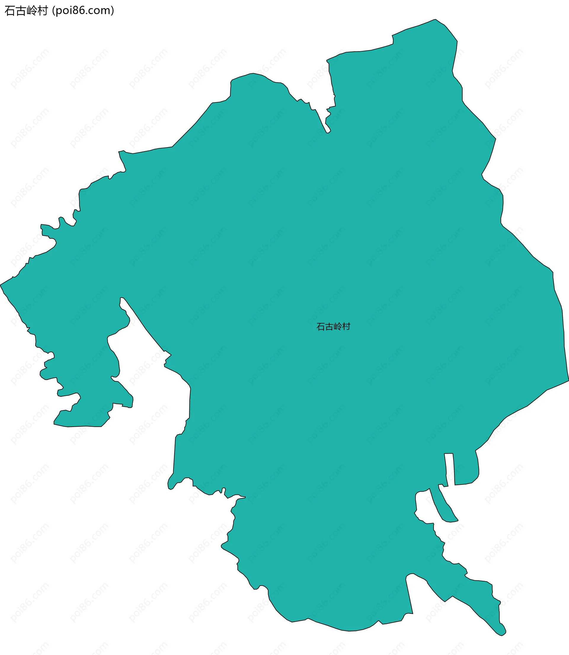 石古岭村边界地图