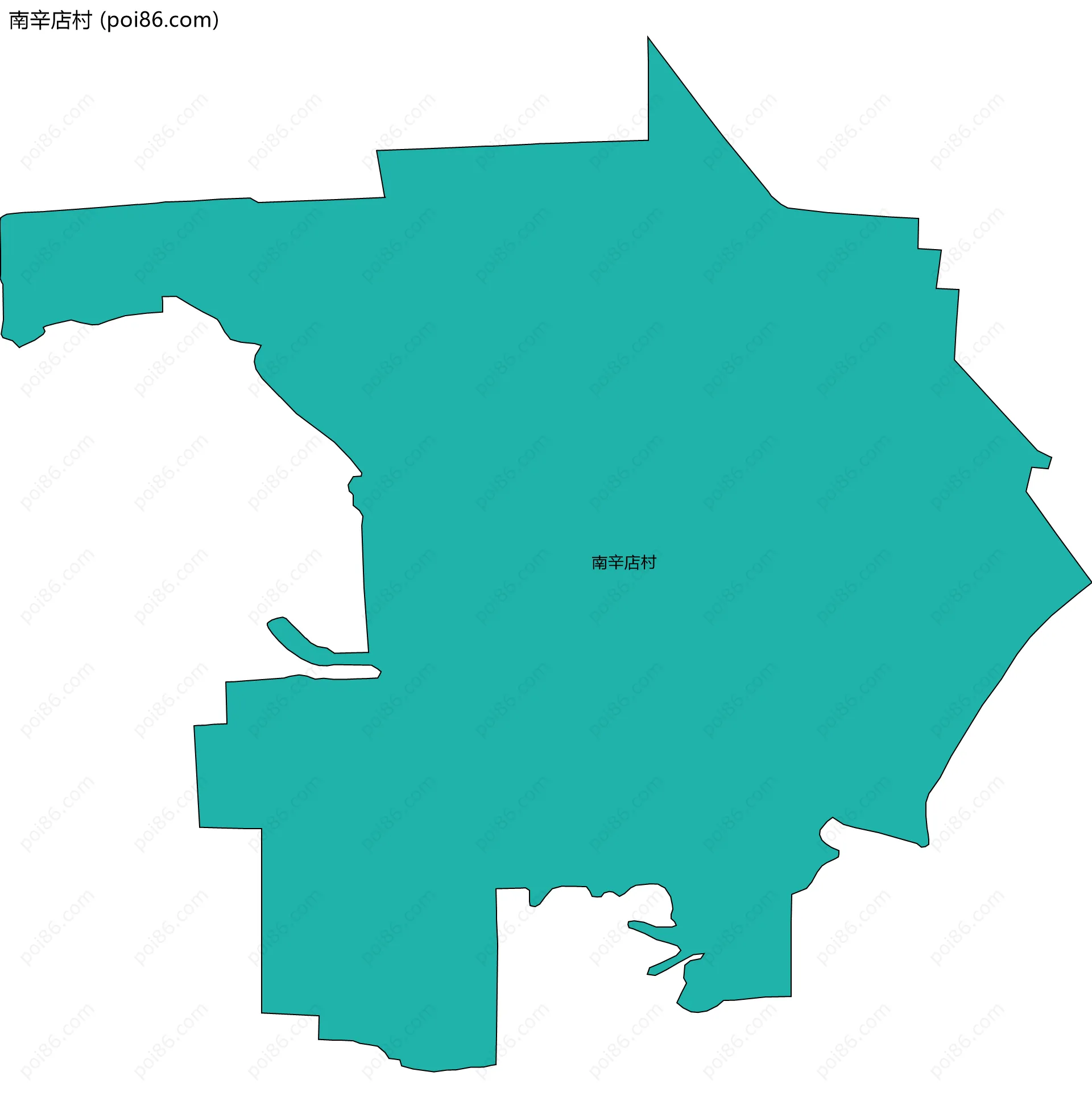 南辛店村边界地图