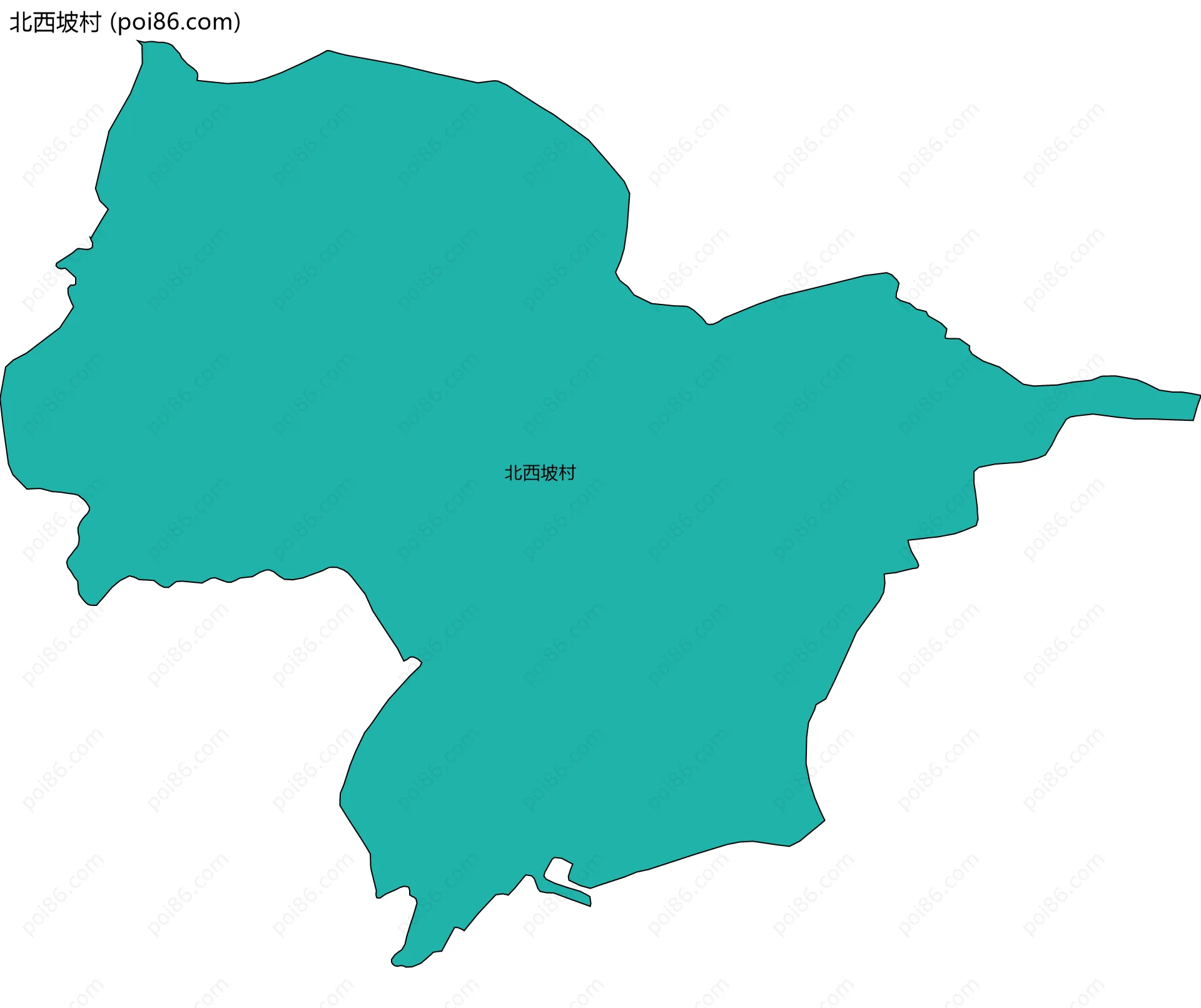 北西坡村边界地图