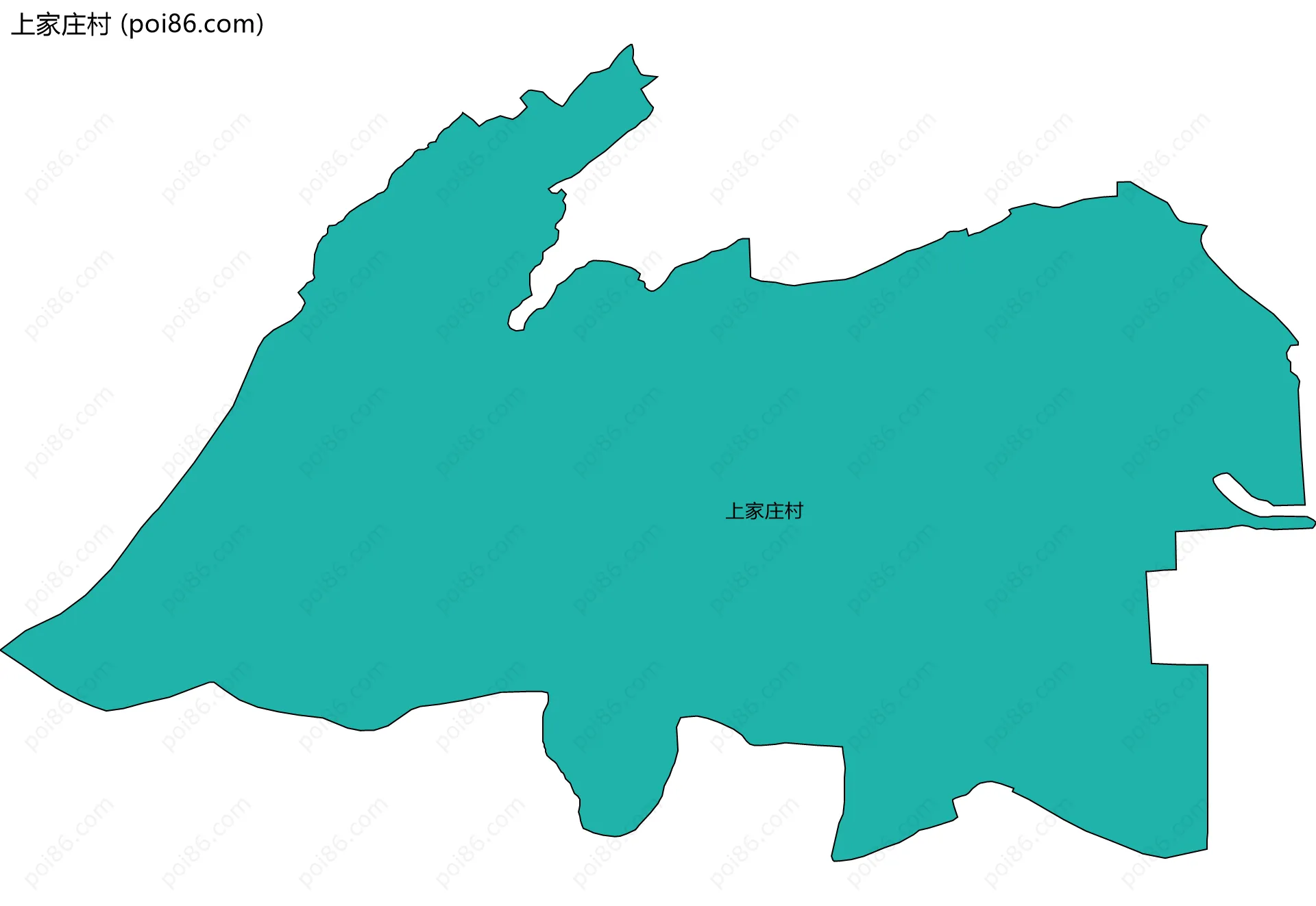 上家庄村边界地图