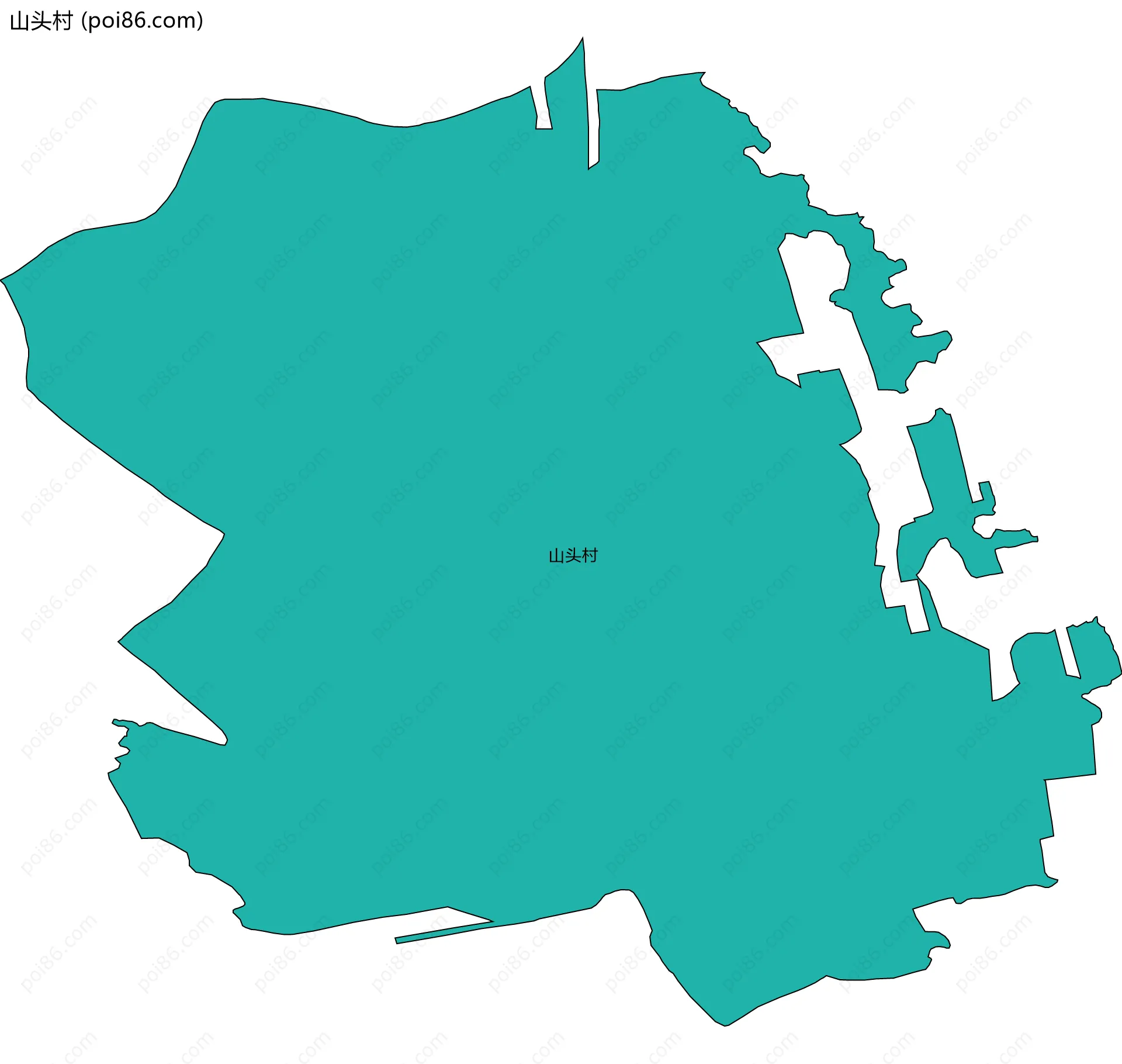 山头村边界地图