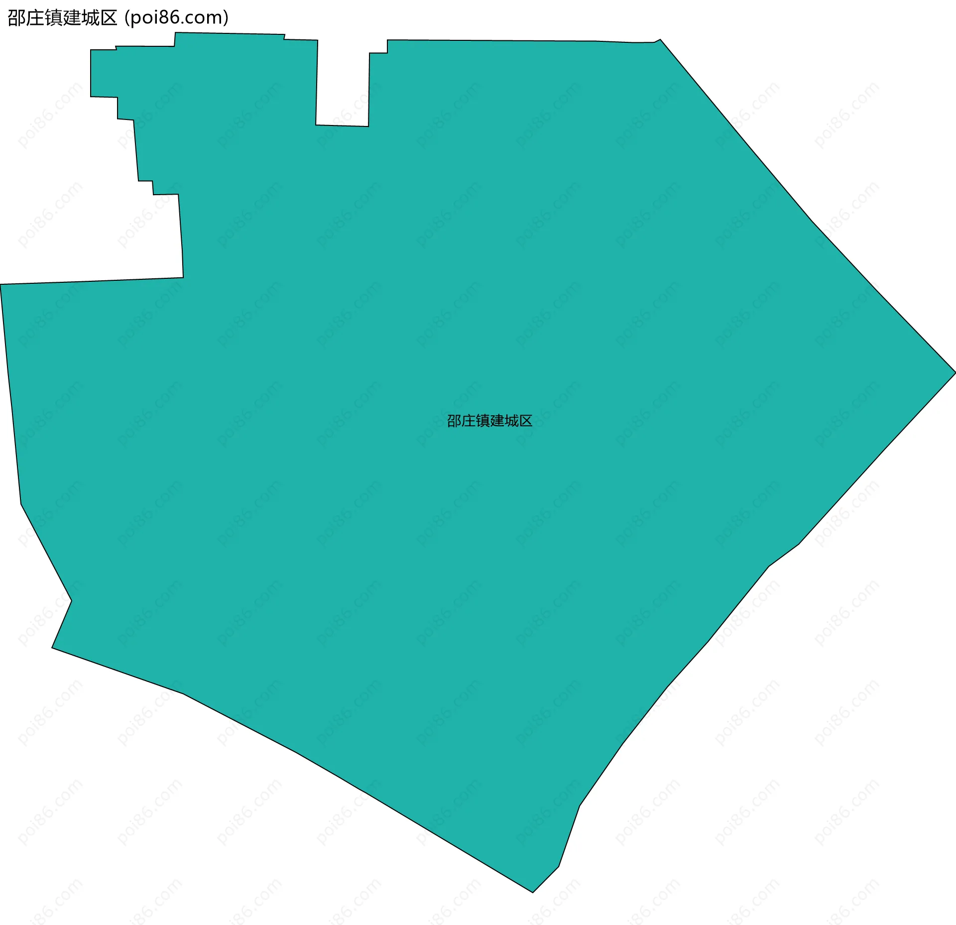 邵庄镇建城区边界地图