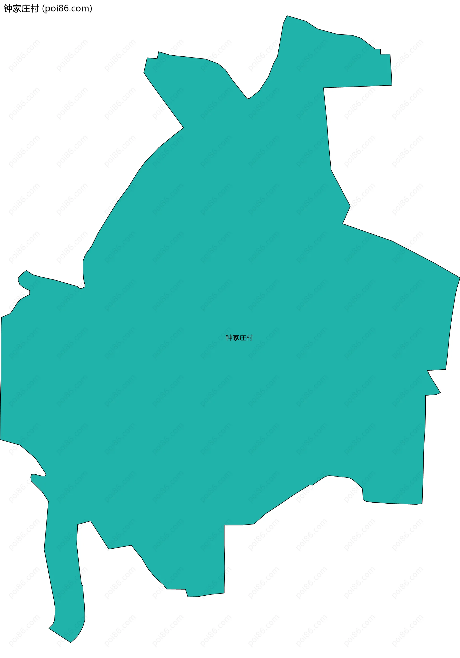 钟家庄村边界地图