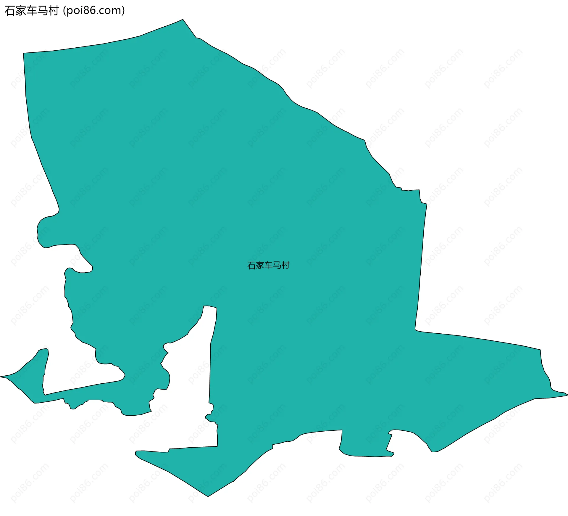 石家车马村边界地图