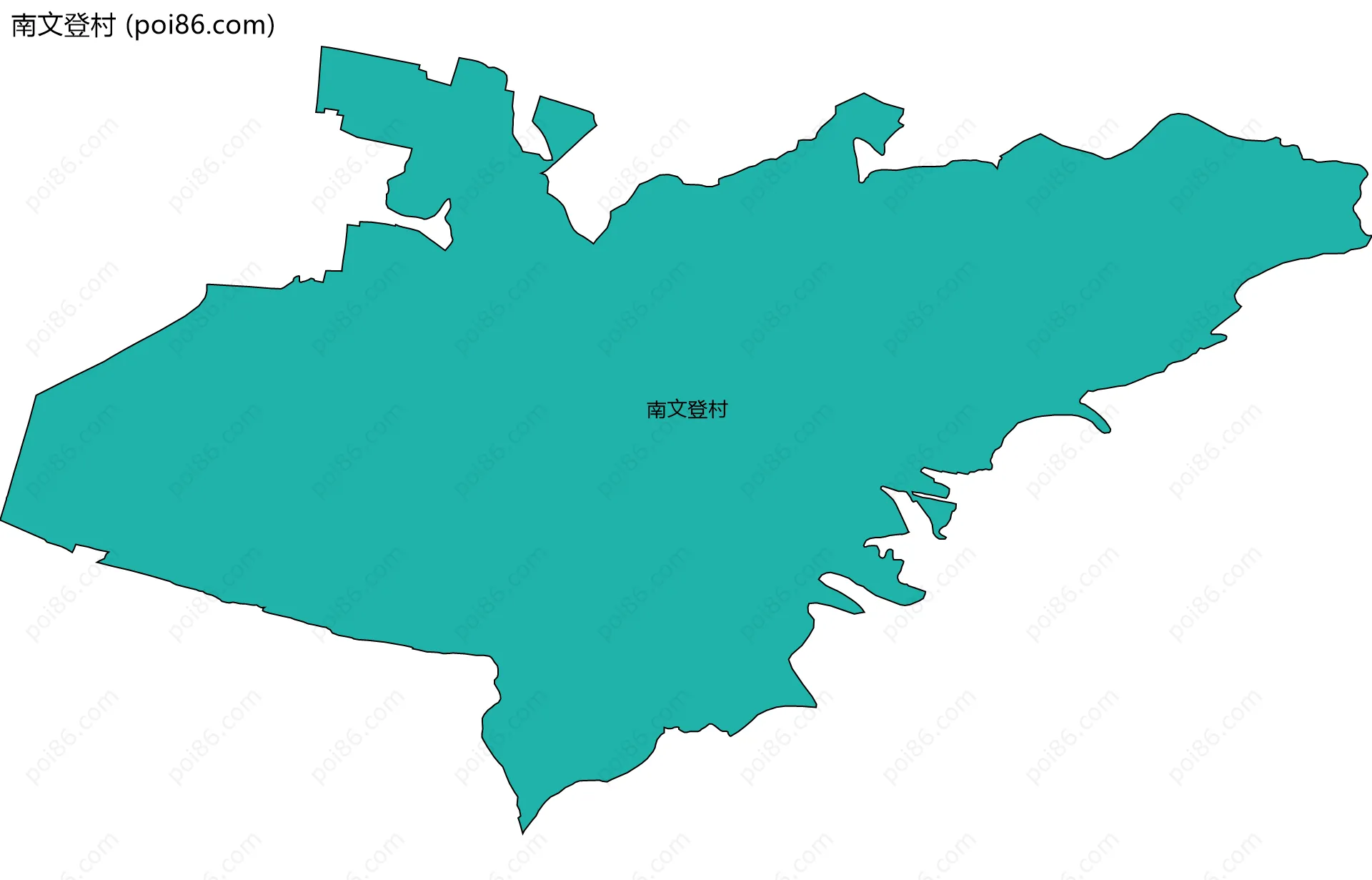 南文登村边界地图