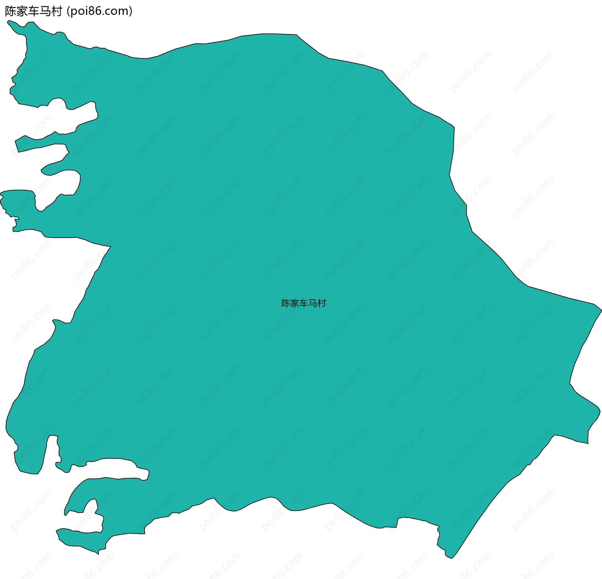 陈家车马村边界地图