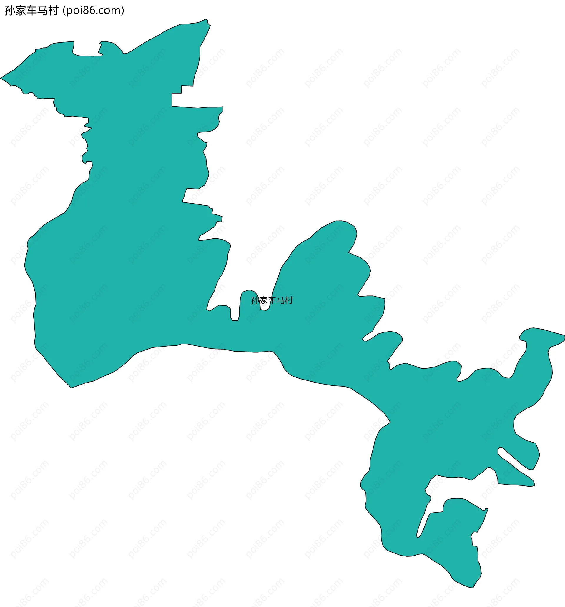 孙家车马村边界地图