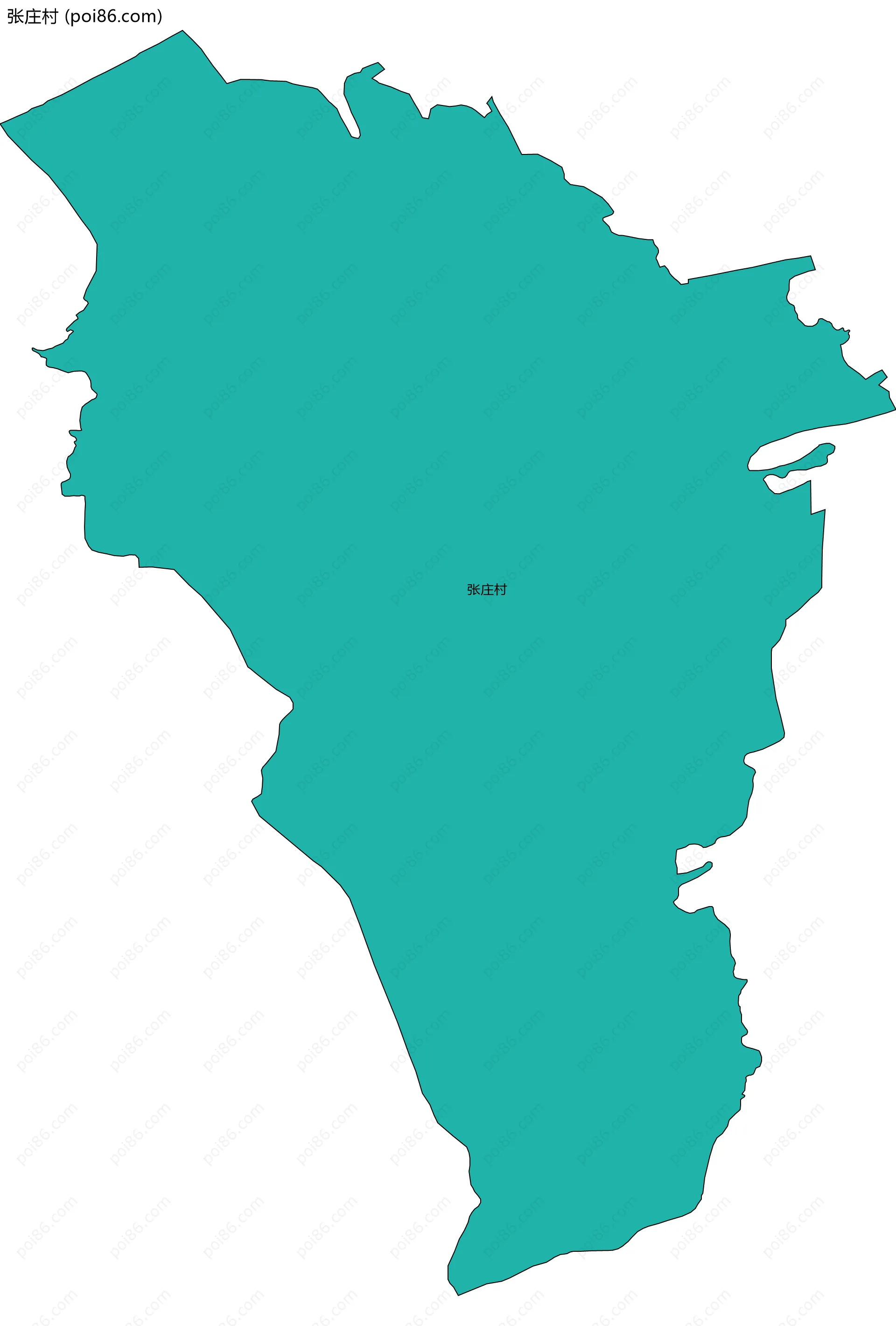 张庄村边界地图