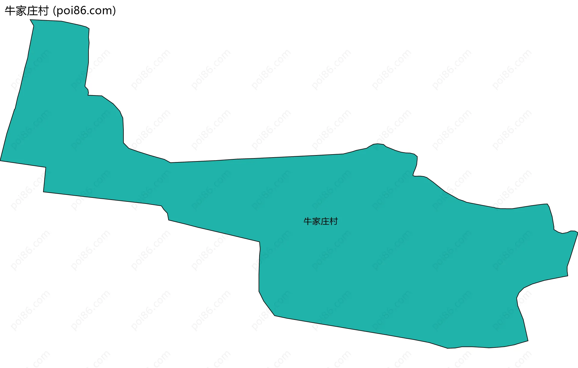 牛家庄村边界地图