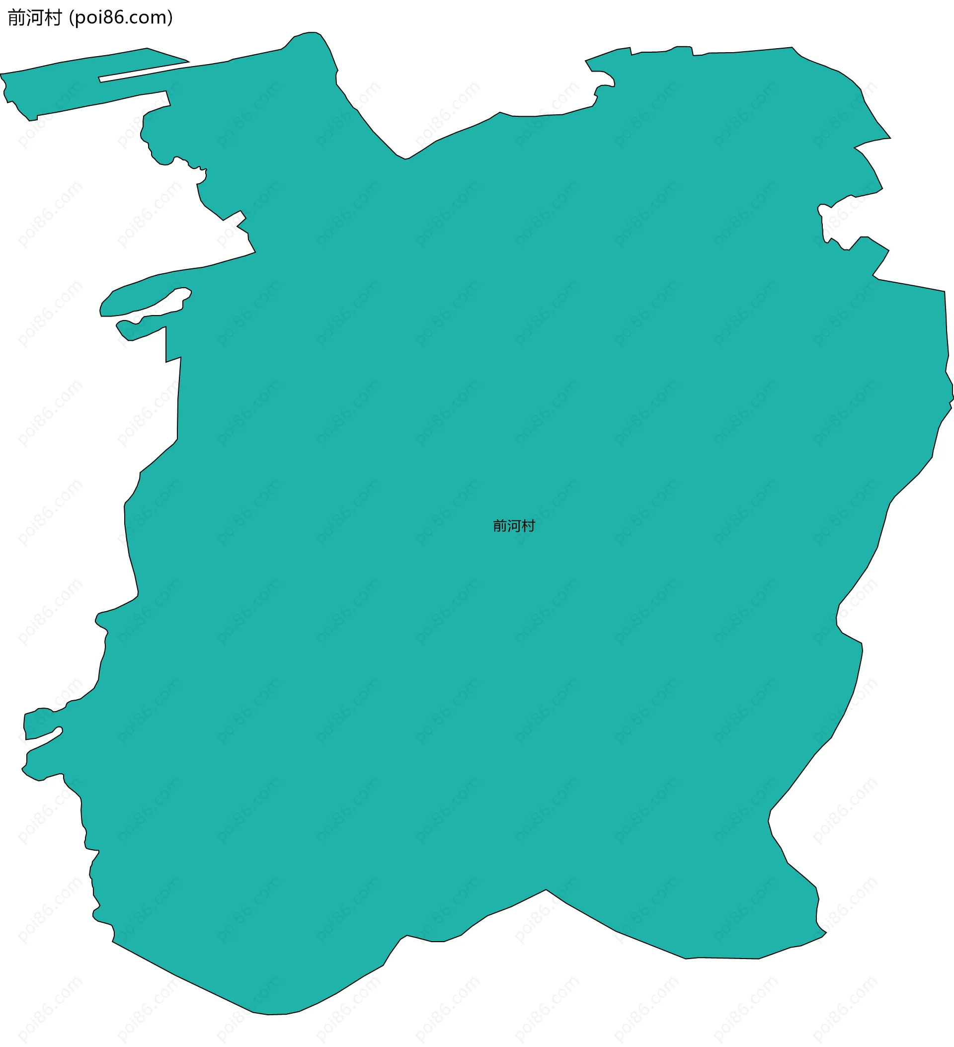 前河村边界地图