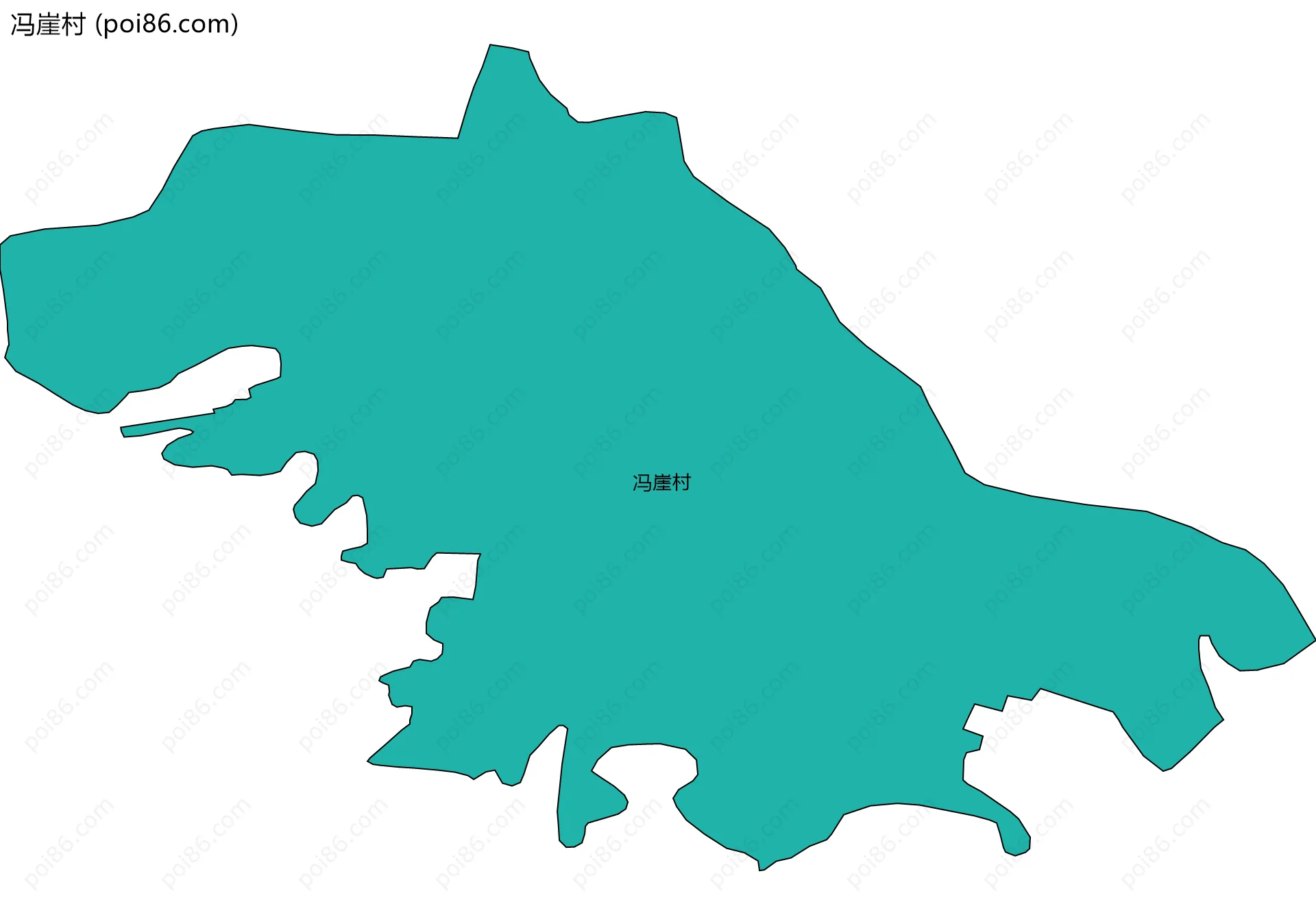 冯崖村边界地图