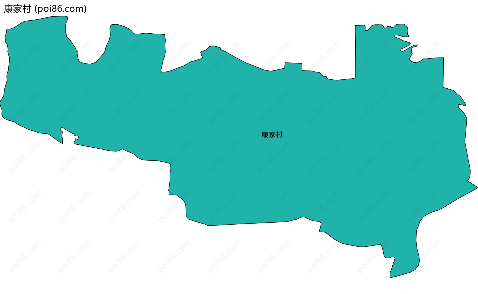 康家村边界地图