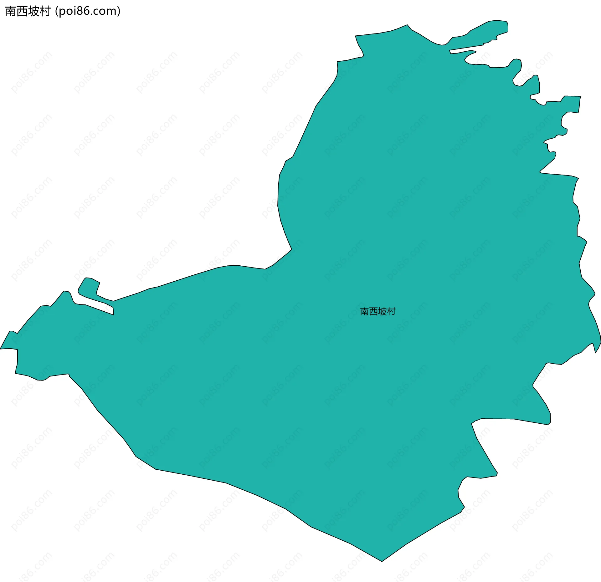 南西坡村边界地图