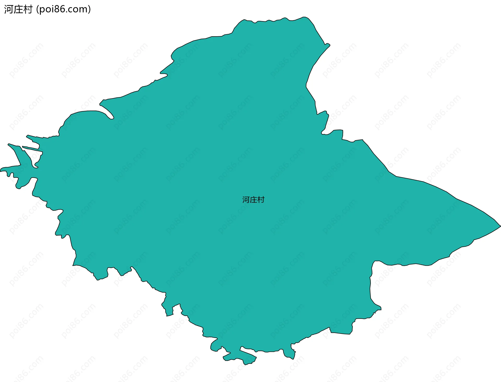 河庄村边界地图