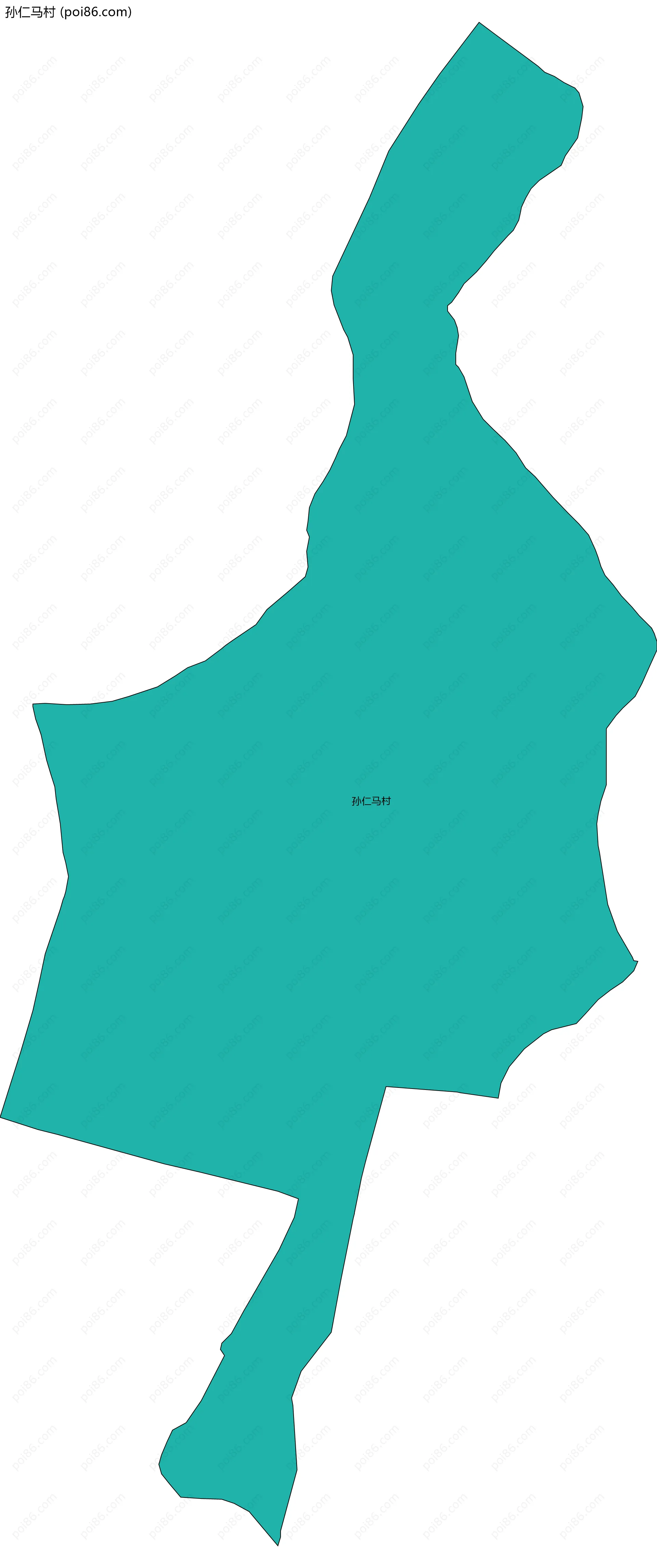 孙仁马村边界地图