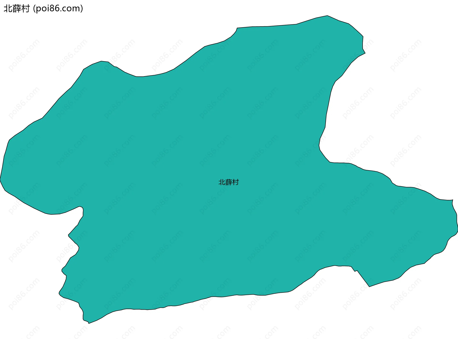 北薛村边界地图