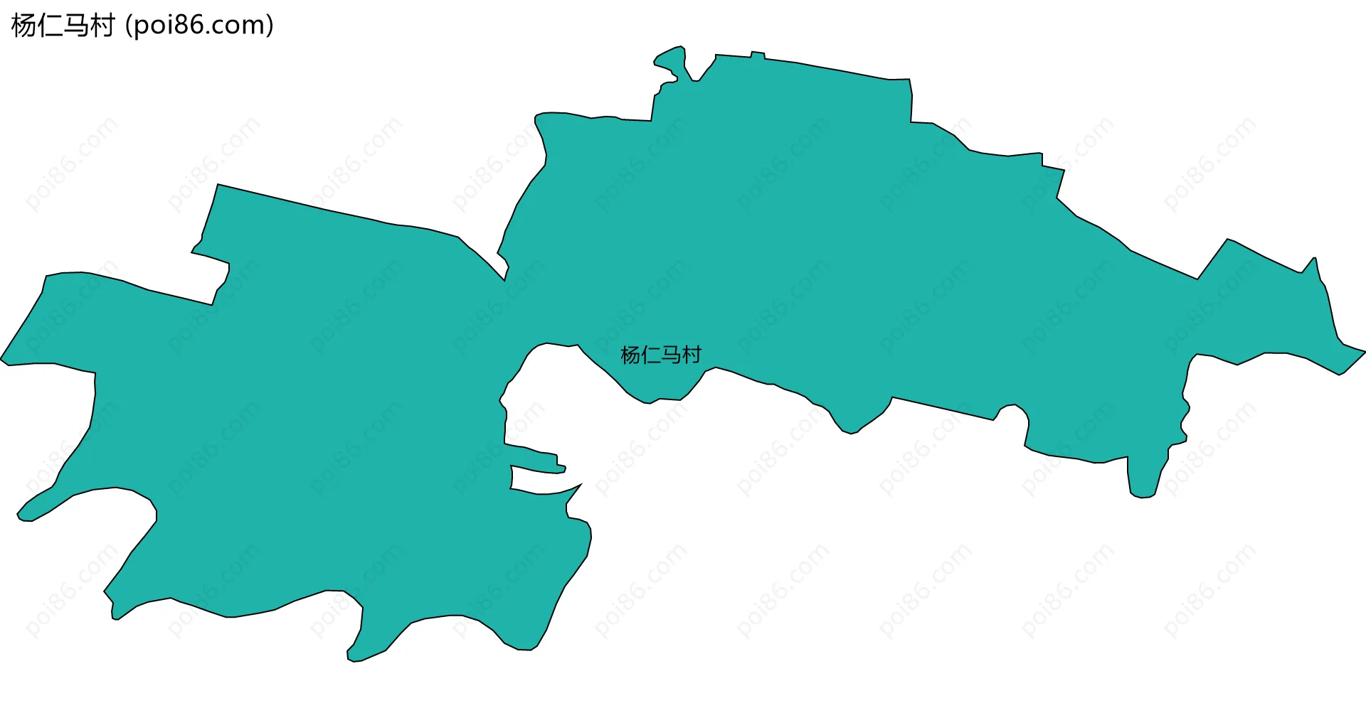 杨仁马村边界地图