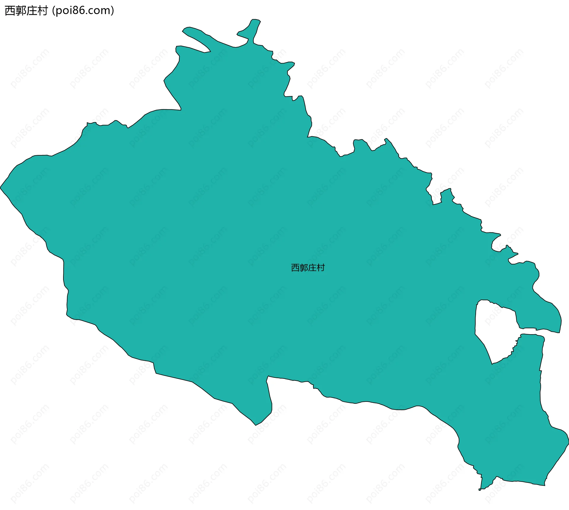 西郭庄村边界地图