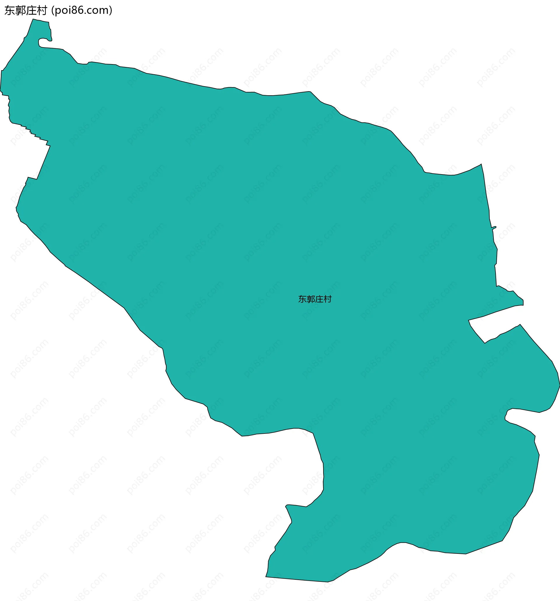 东郭庄村边界地图