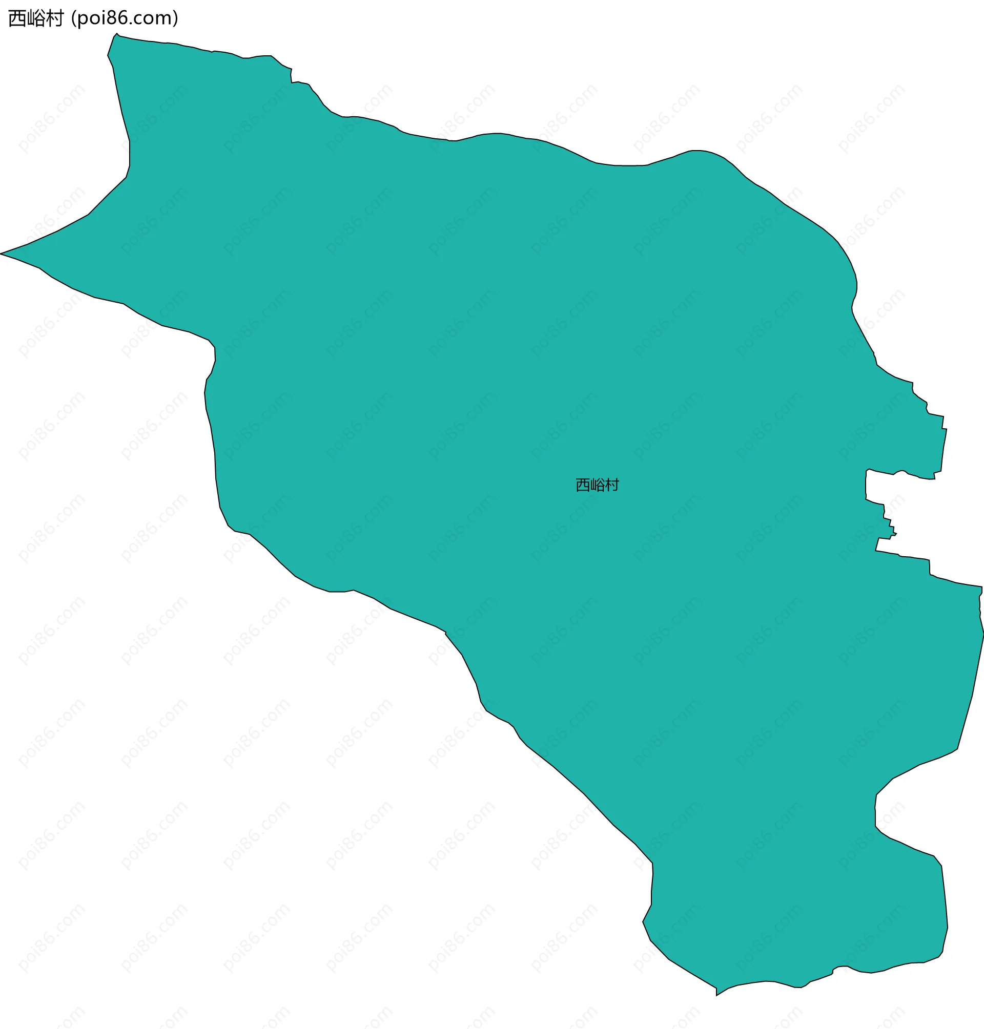 西峪村边界地图