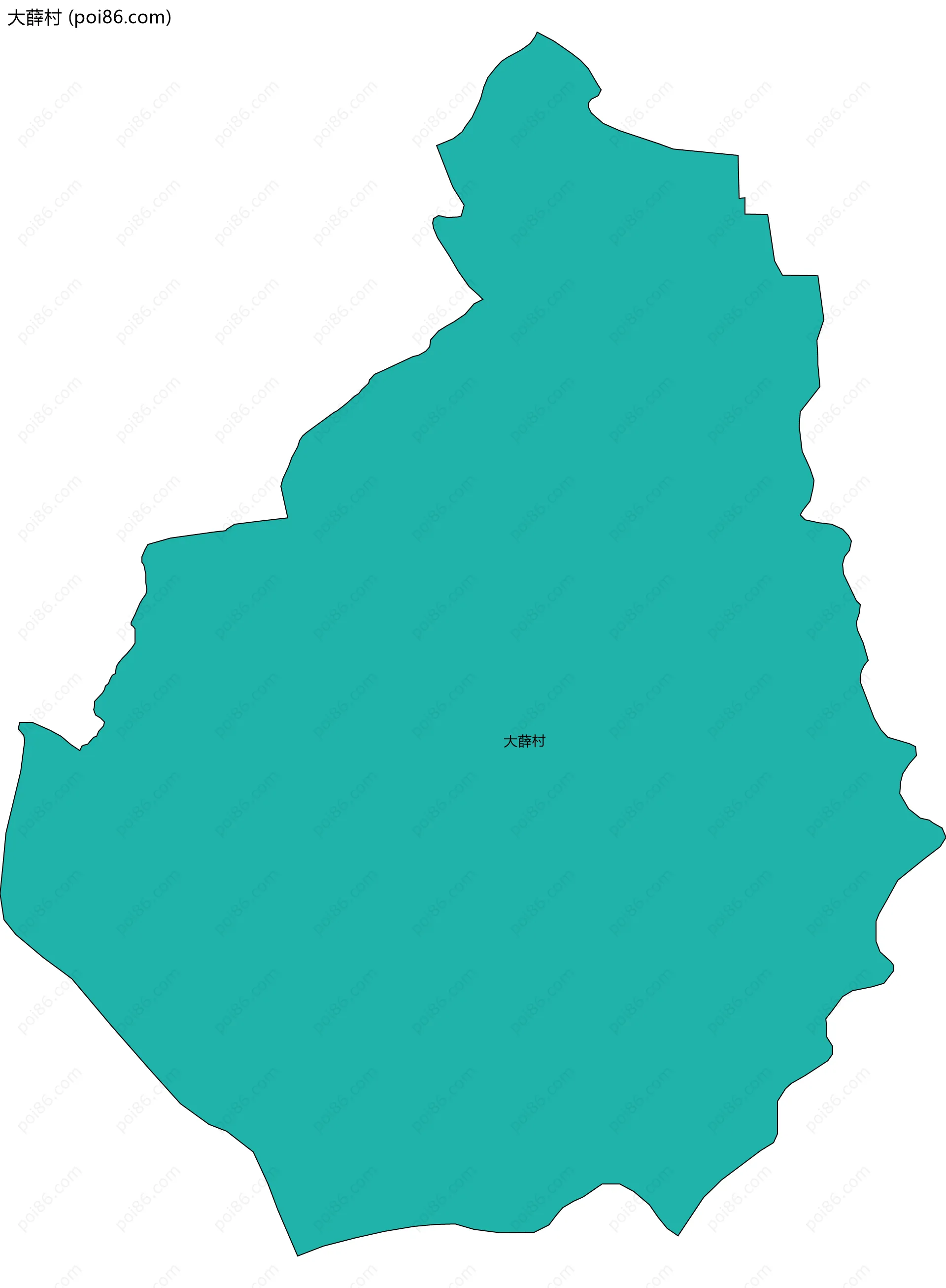 大薛村边界地图