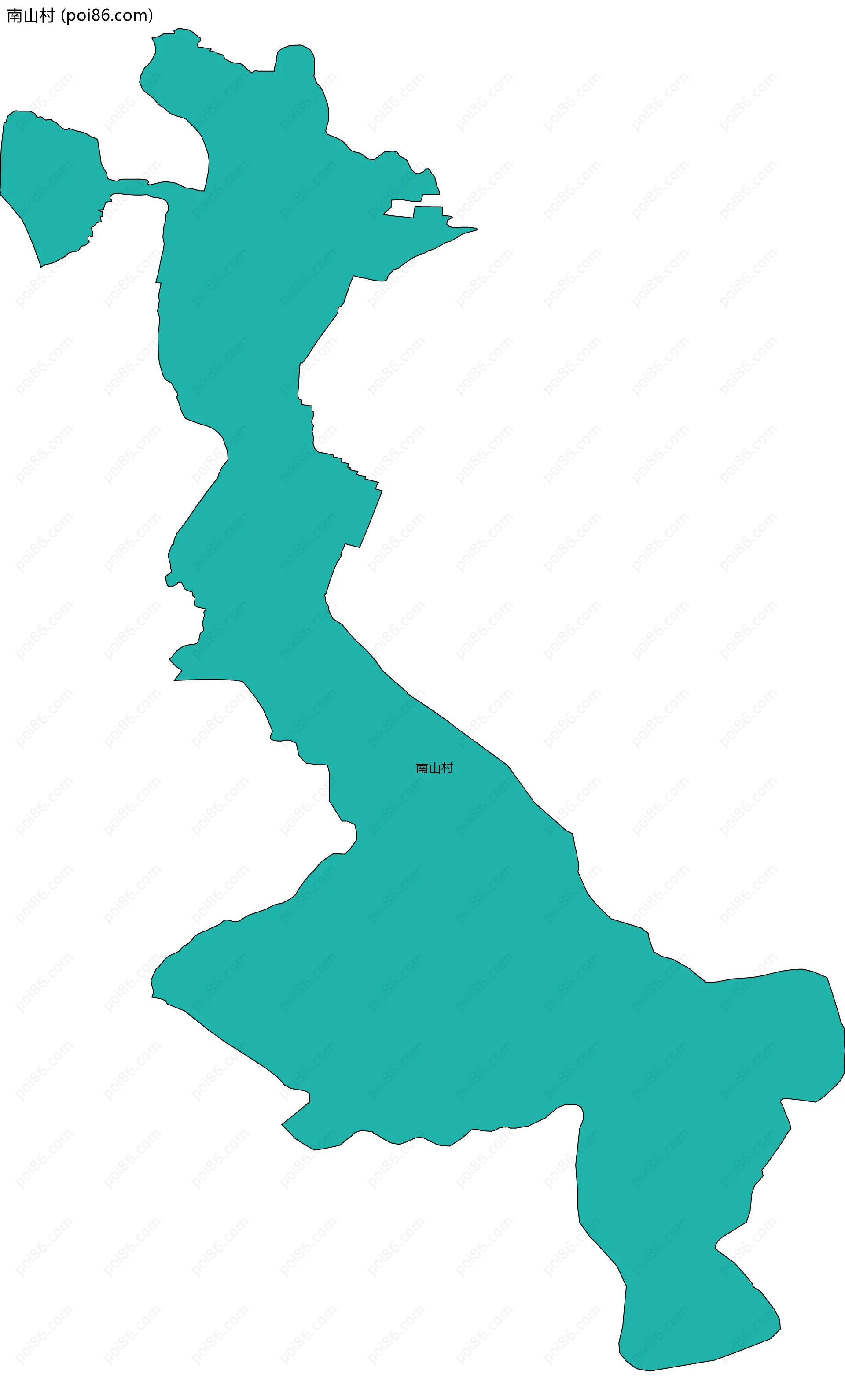 南山村边界地图