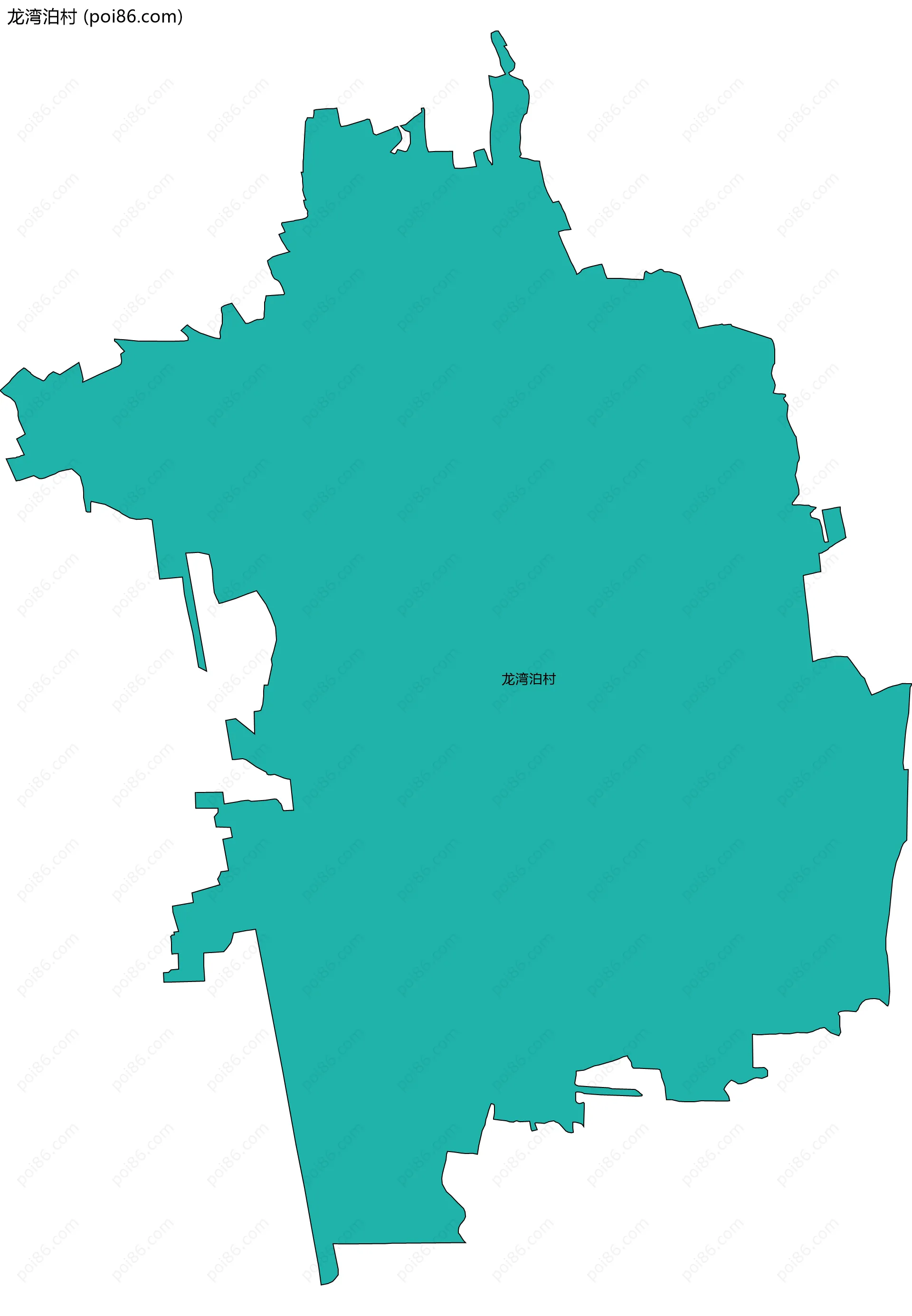 龙湾泊村边界地图