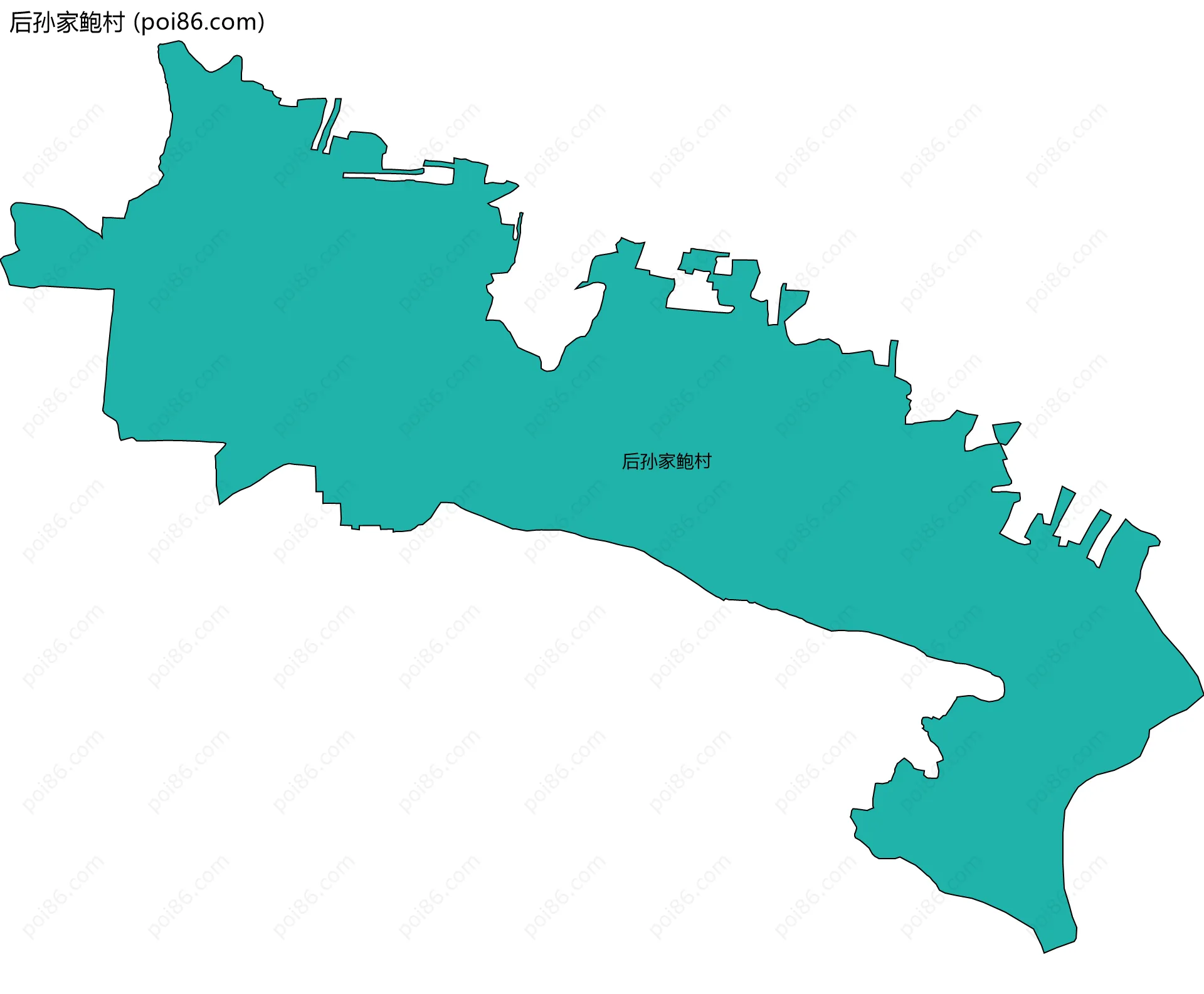 后孙家鲍村边界地图
