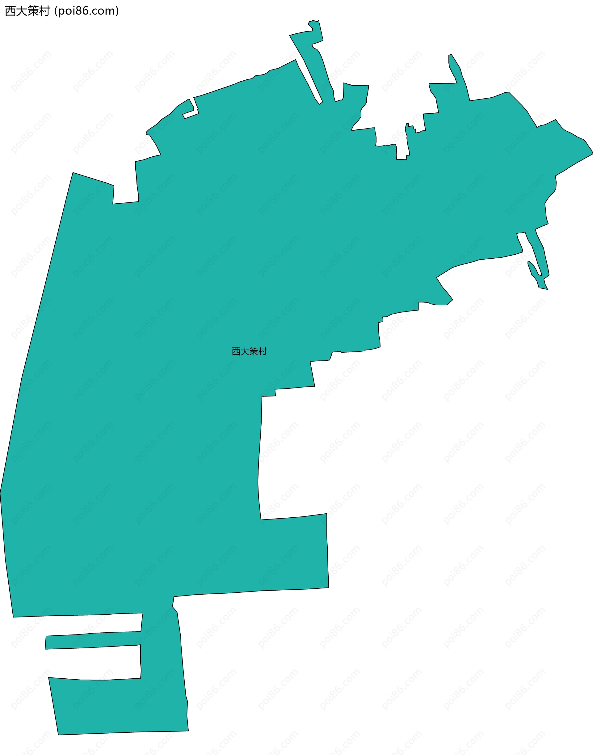 西大策村边界地图