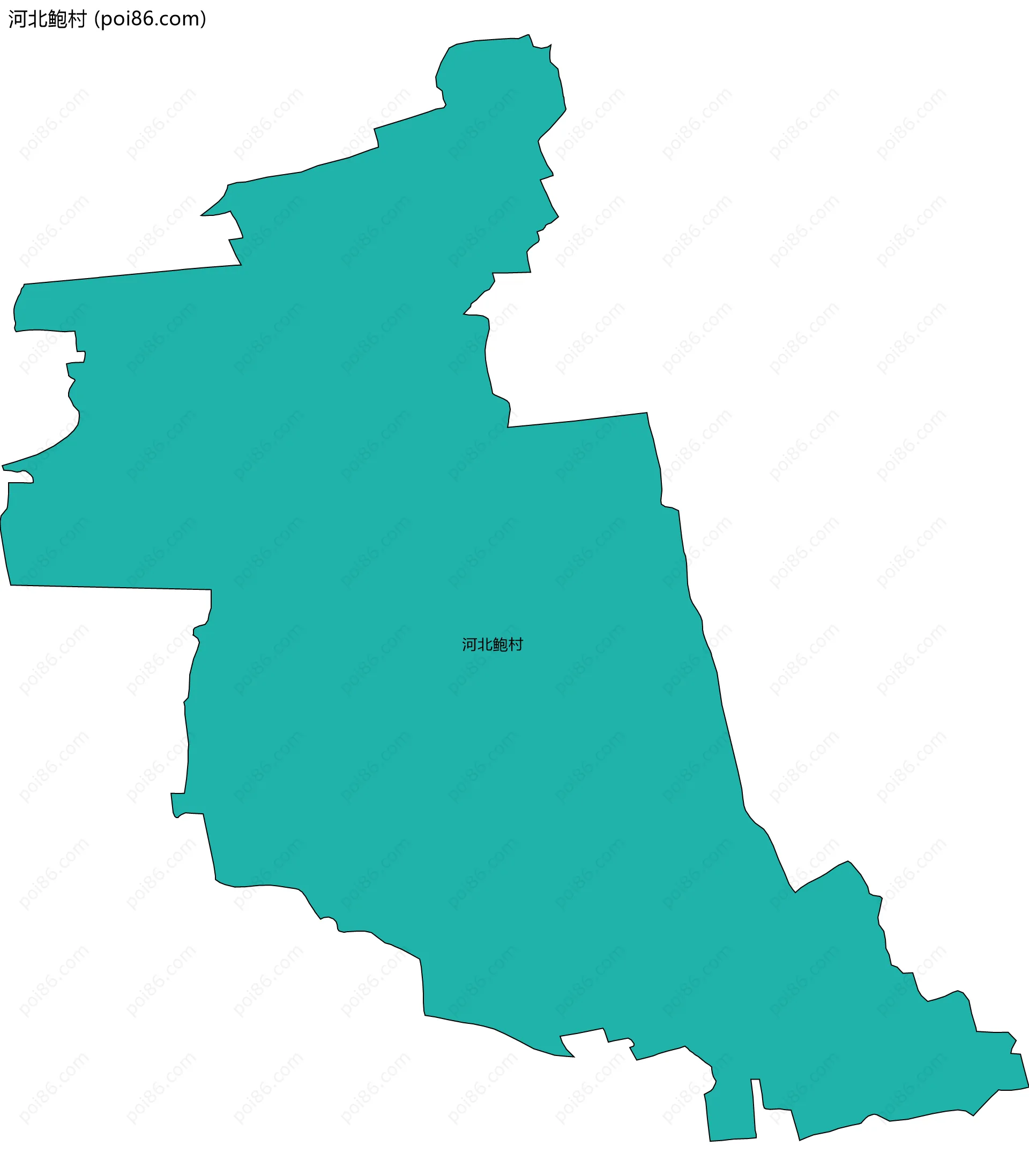 河北鲍村边界地图