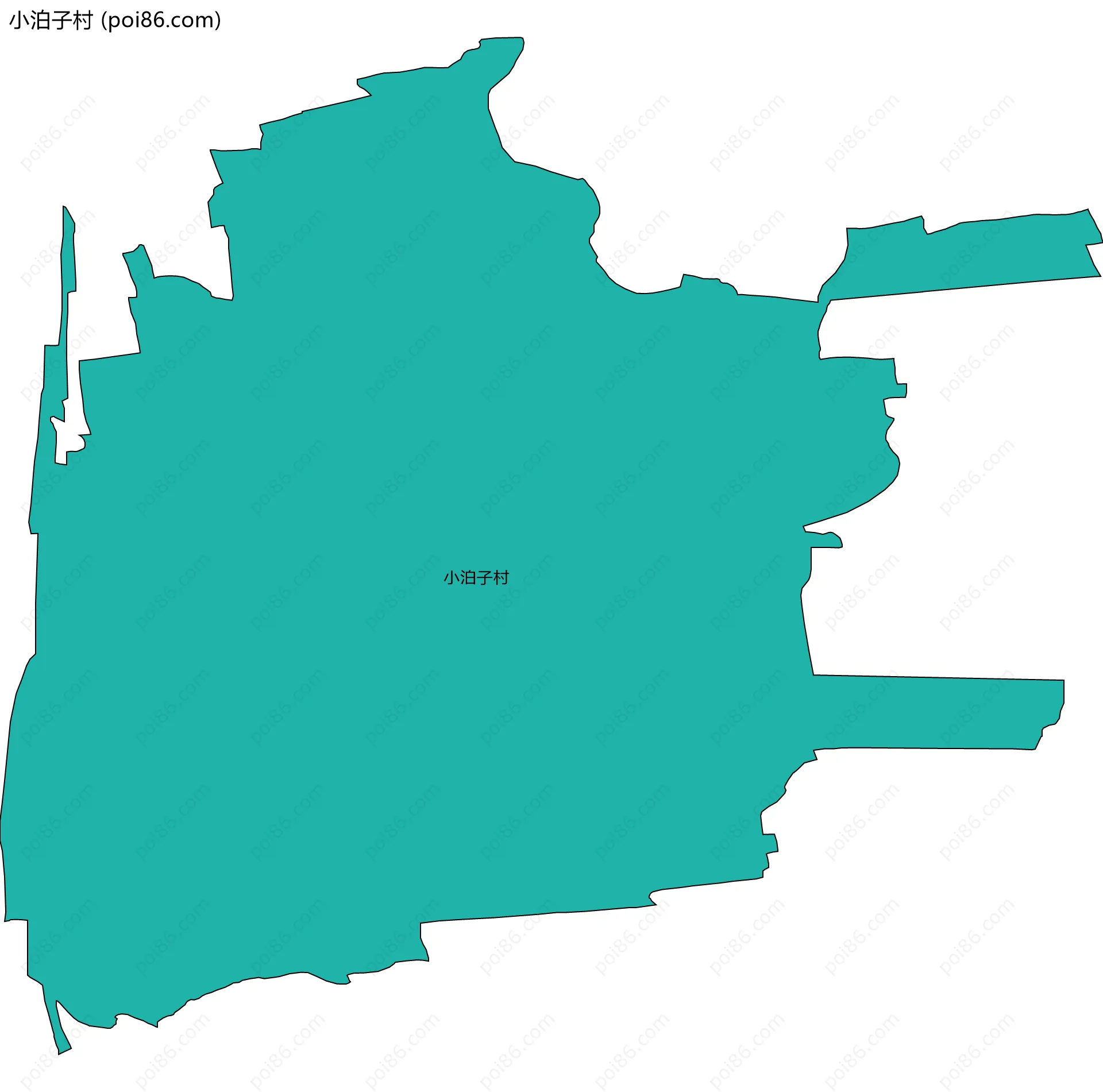 小泊子村边界地图