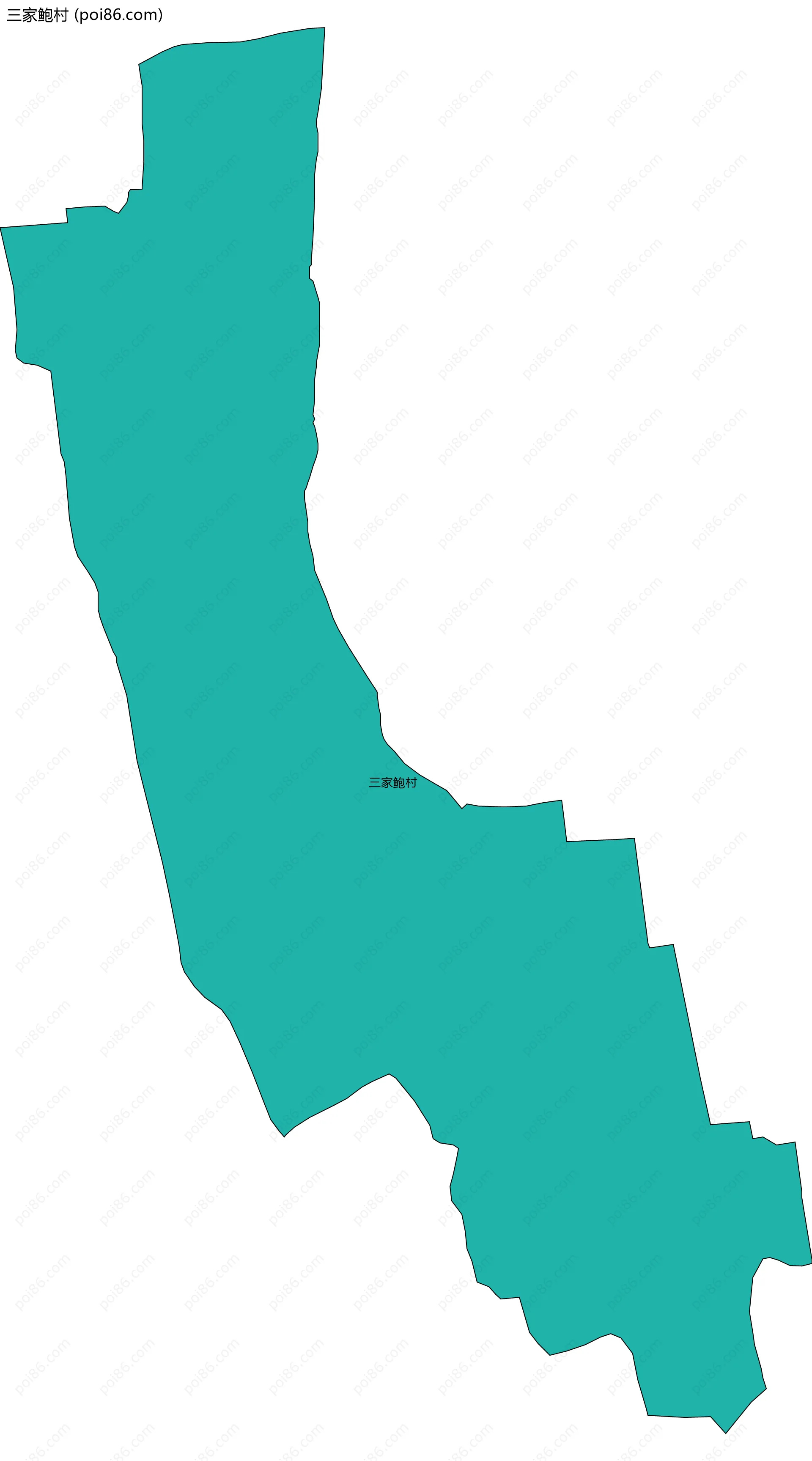 三家鲍村边界地图